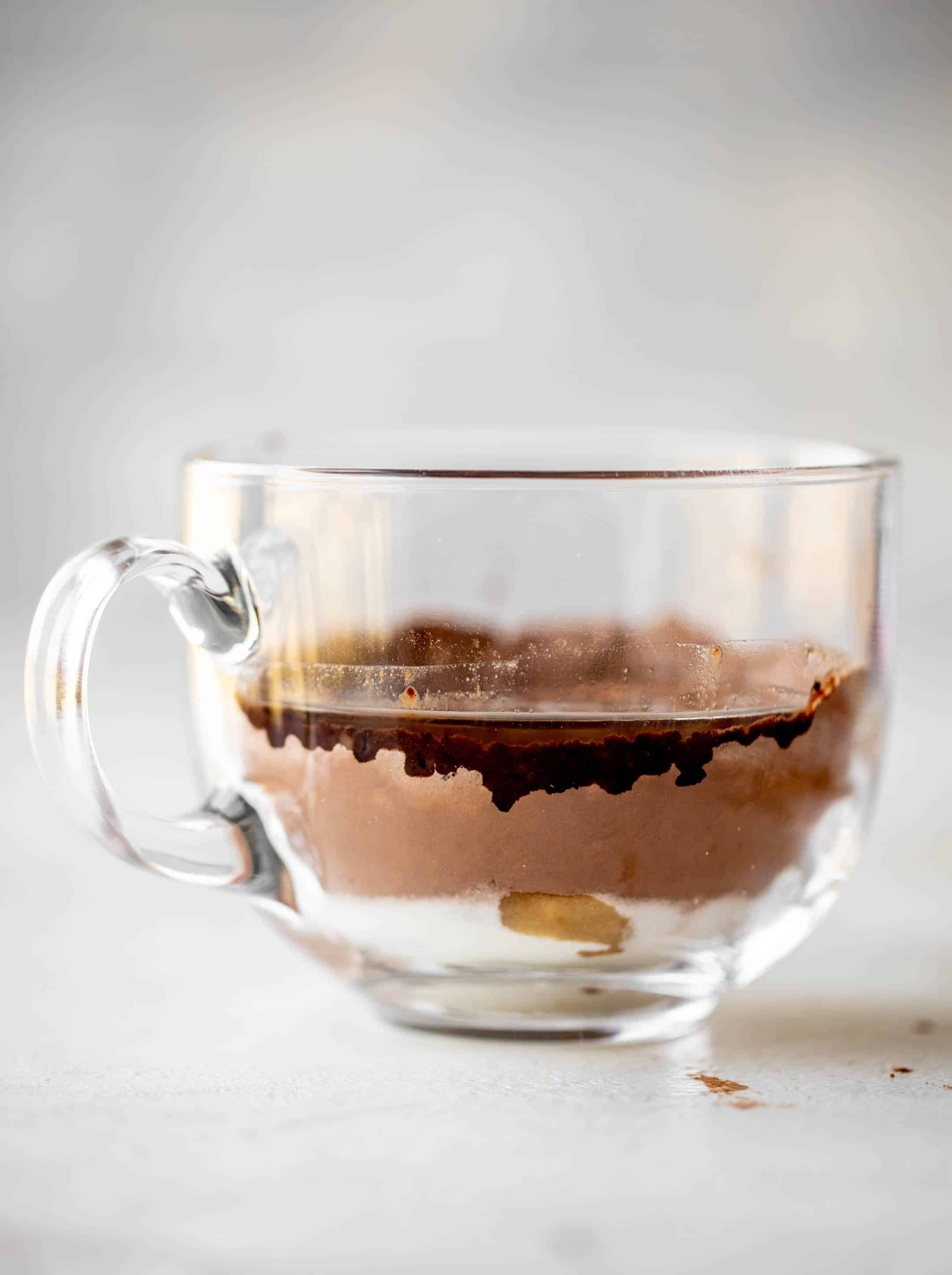 brownie mix in a mug