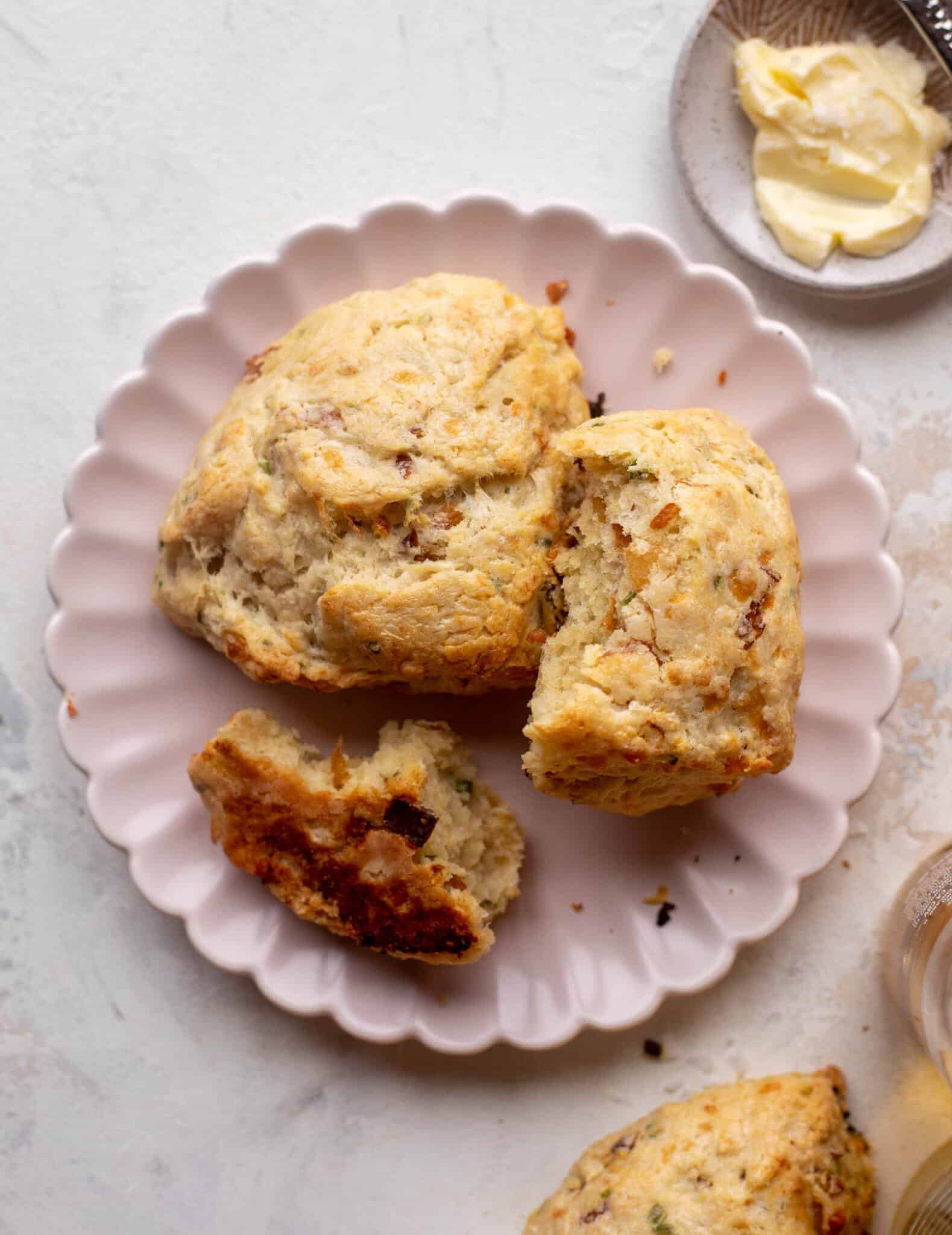 Beer Bread Scones with Irish Cheddar and Caramelized Onions