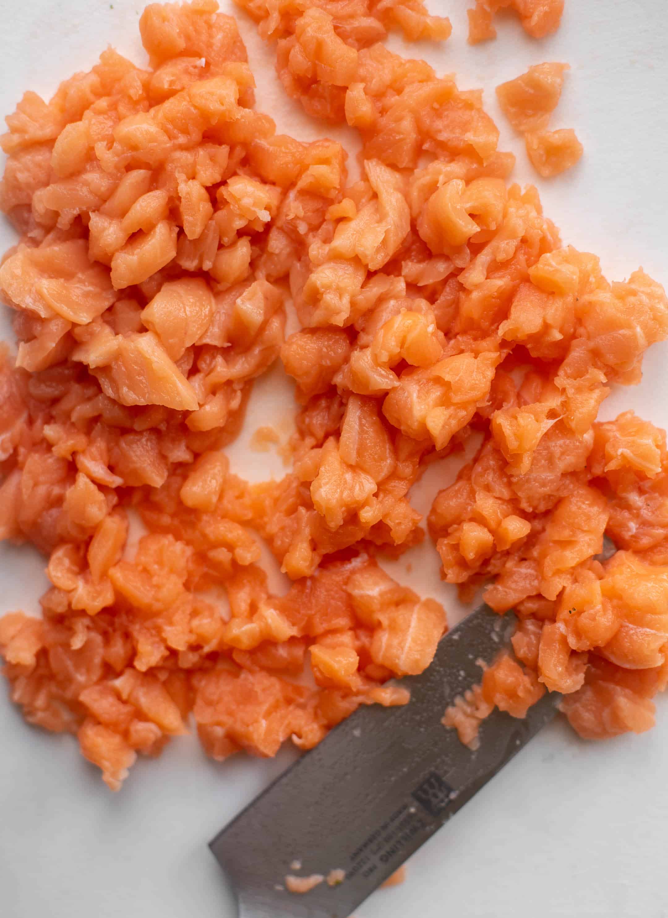 chopped fresh salmon