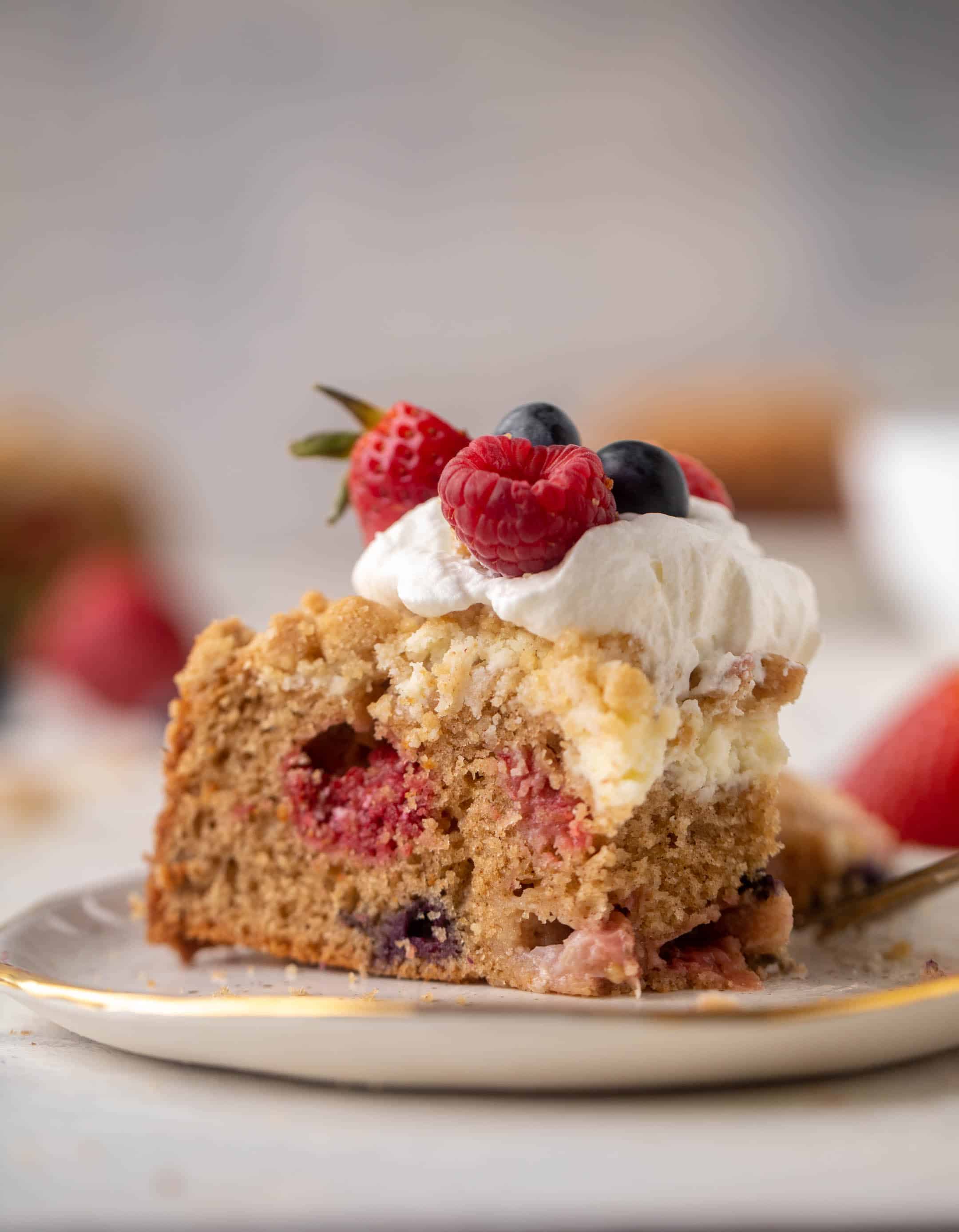 red white and blue coffee cake