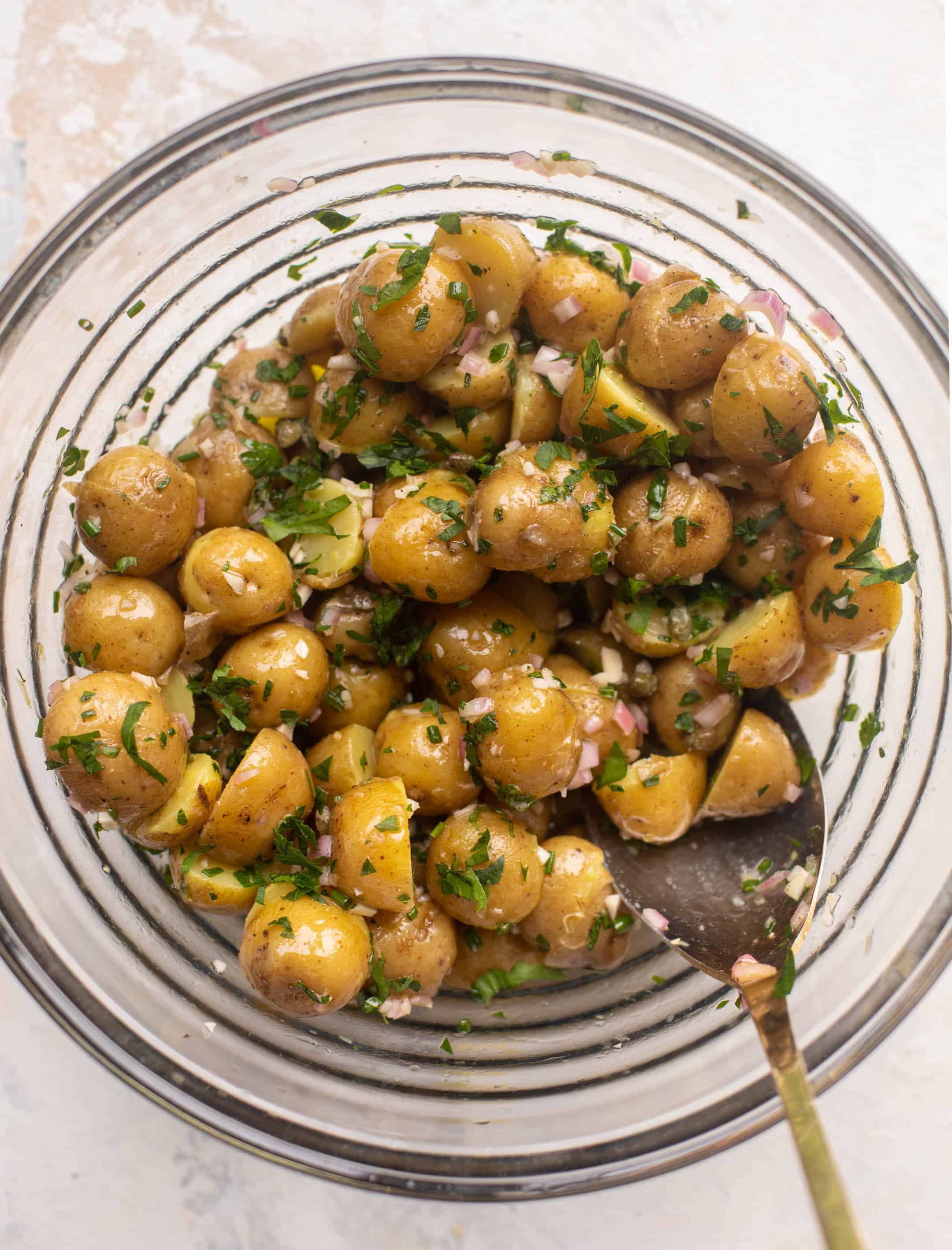 potato salad with piccata vinaigrette