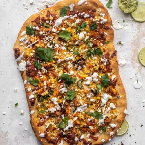 Street Corn Pizza with Chili Lime Chicken