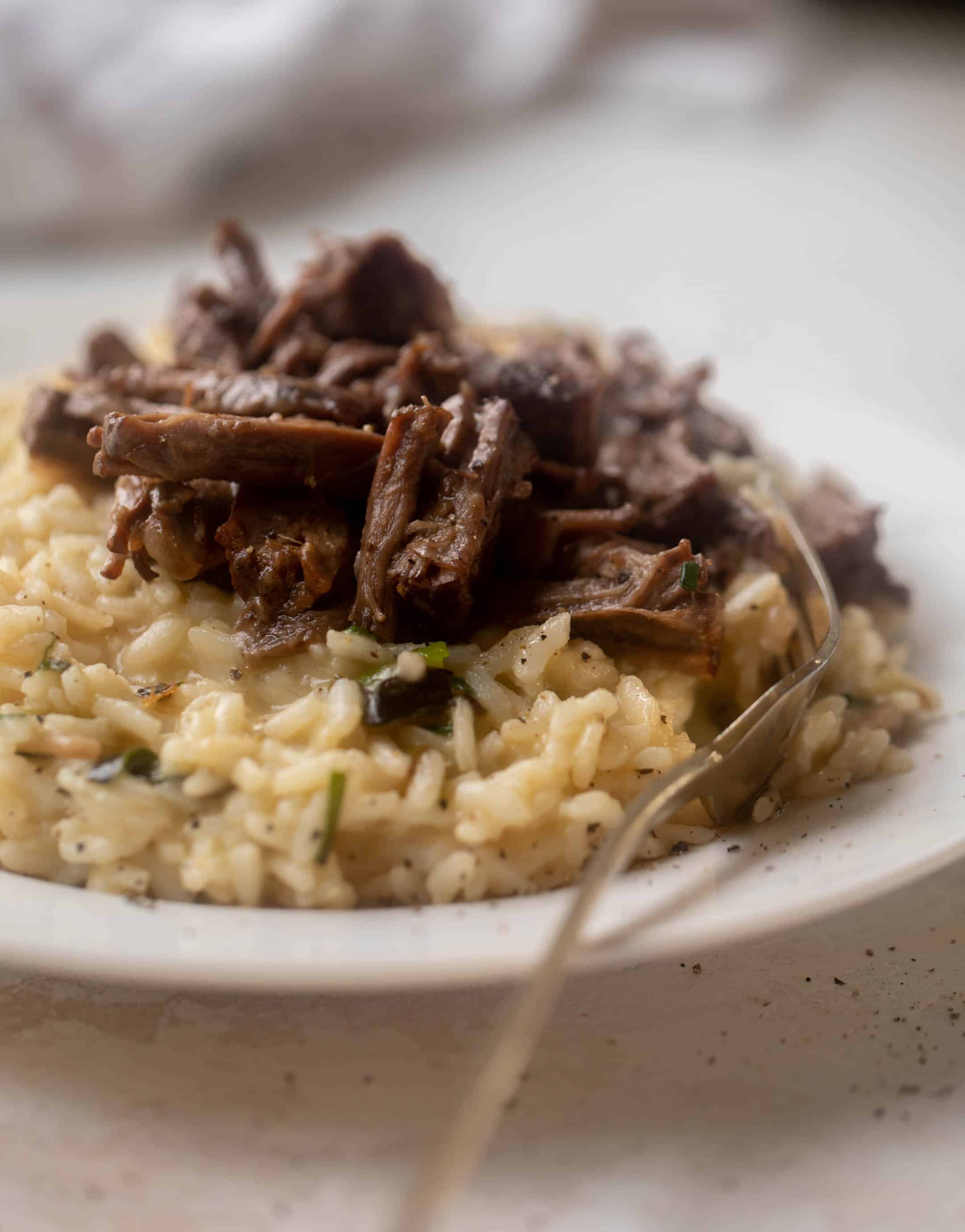 braised short ribs with charred scallion risotto
