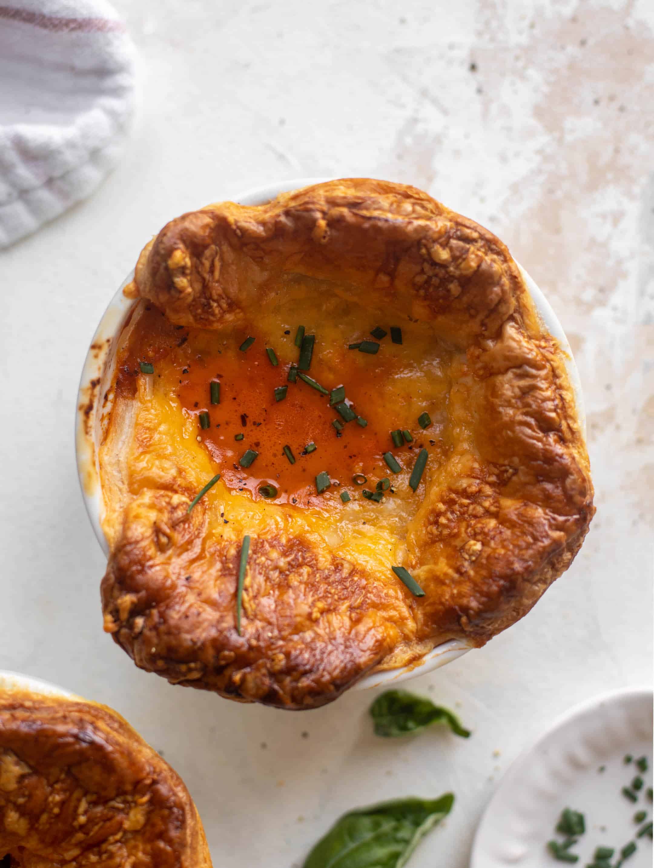 tomato soup pot pies with cheddar puff pastry