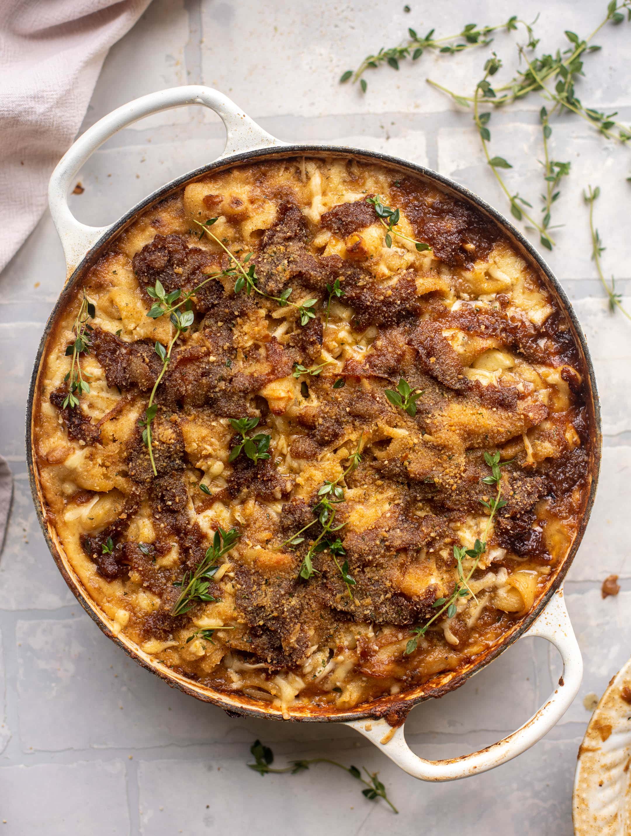 french onion mac and cheese