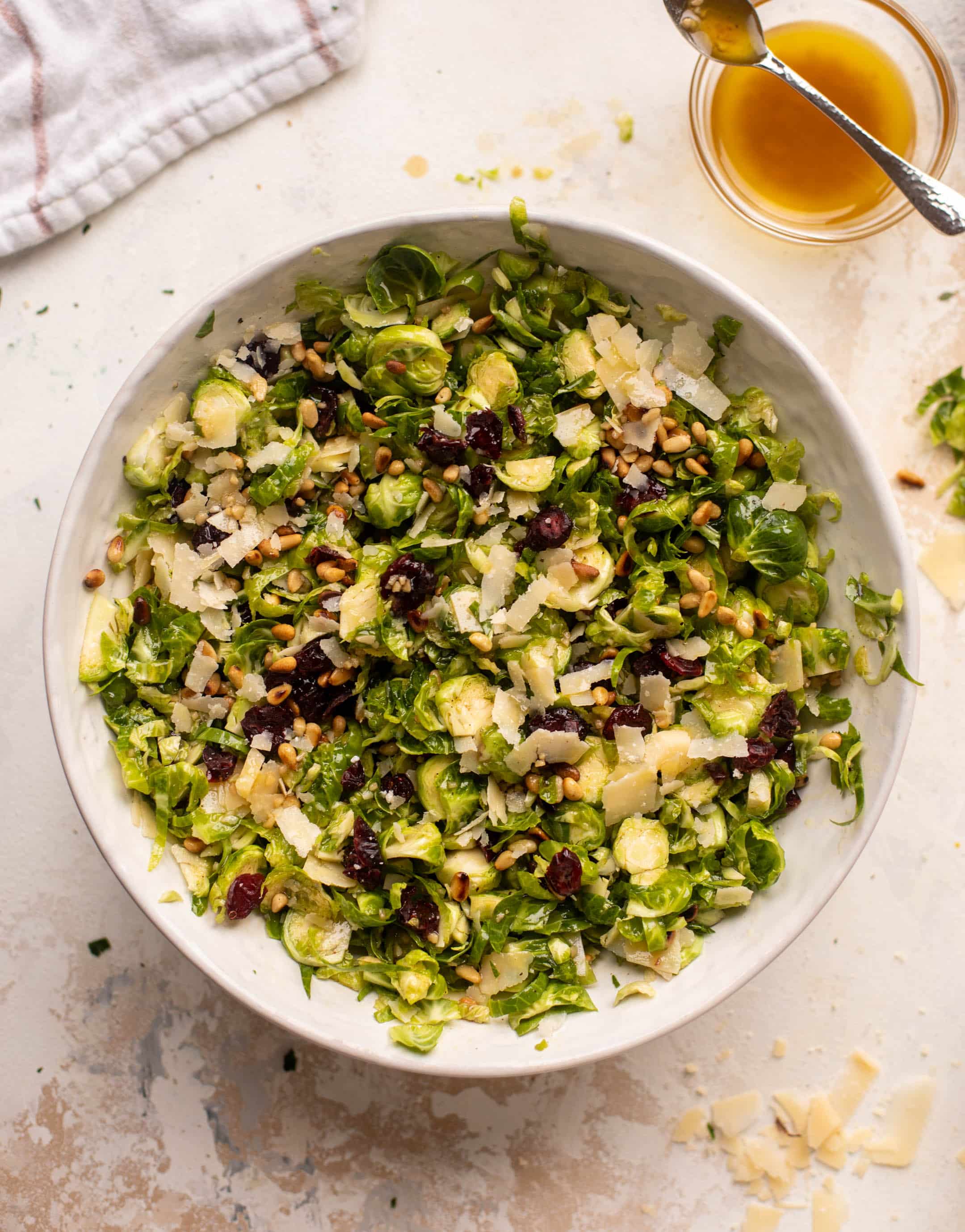 spiced maple brussels sprouts salad