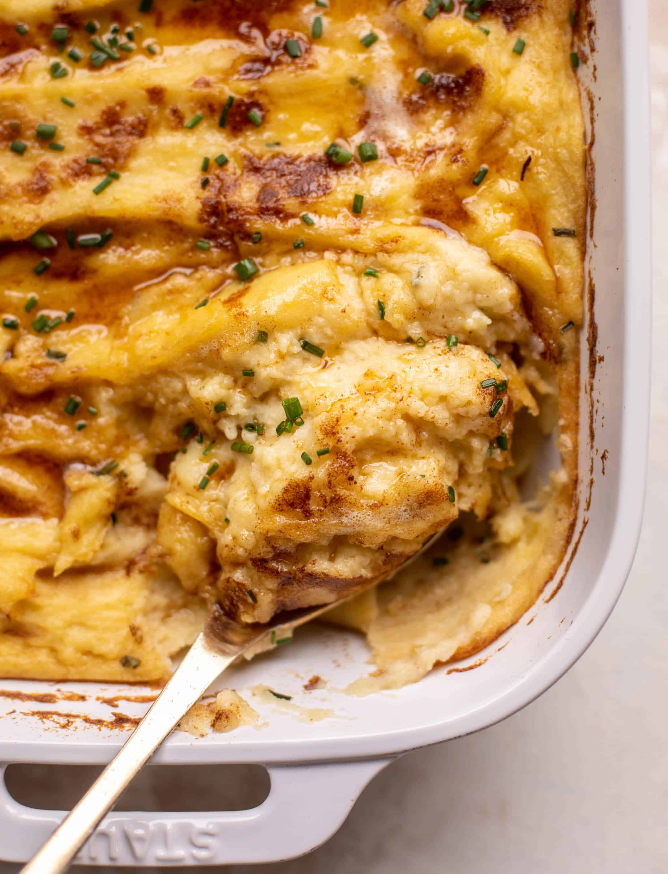 brown butter and herb mashed potato bake