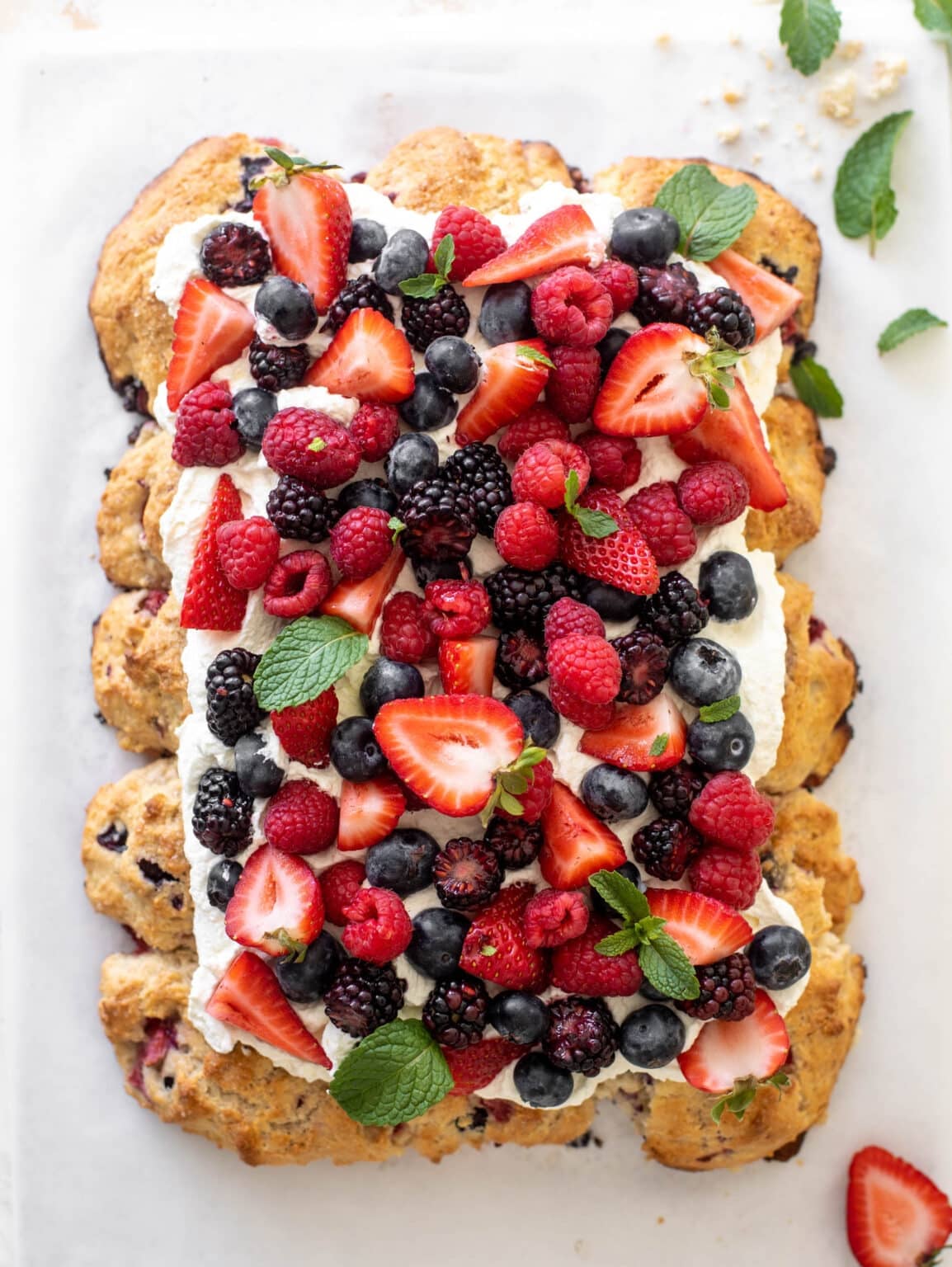Berrypan Berry Sheet Pan Shortcake - Red White and Blue Shortcake