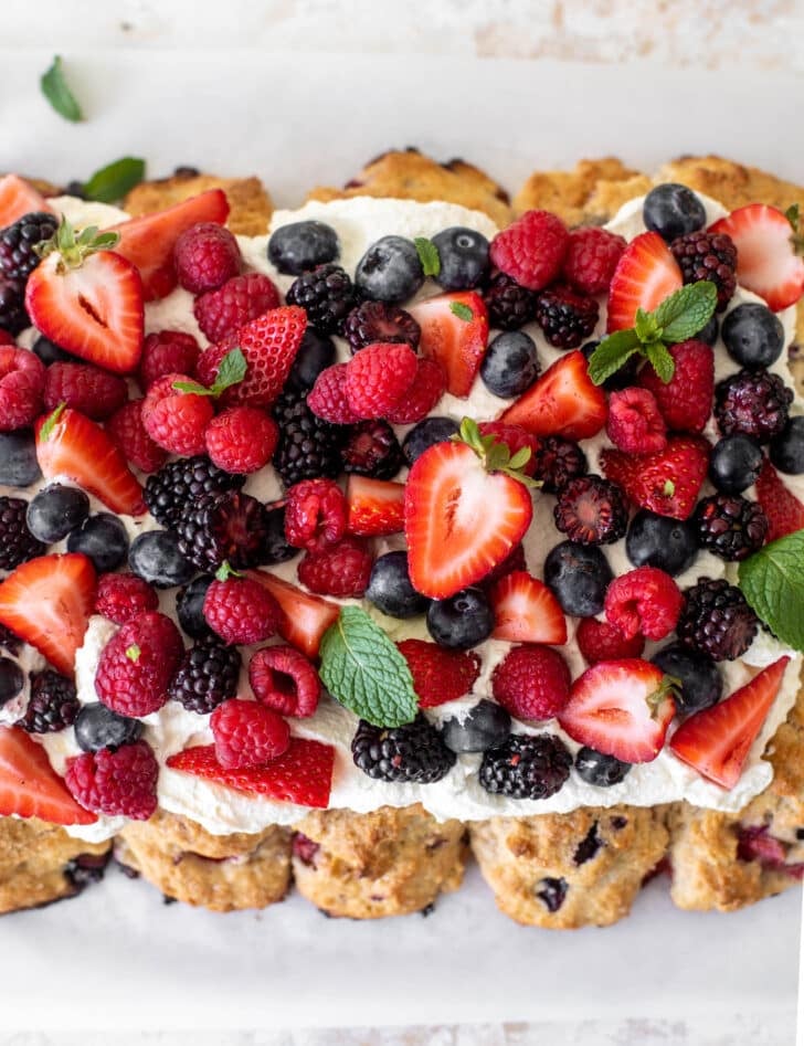Berrypan Berry Sheet Pan Shortcake - Red White and Blue Shortcake