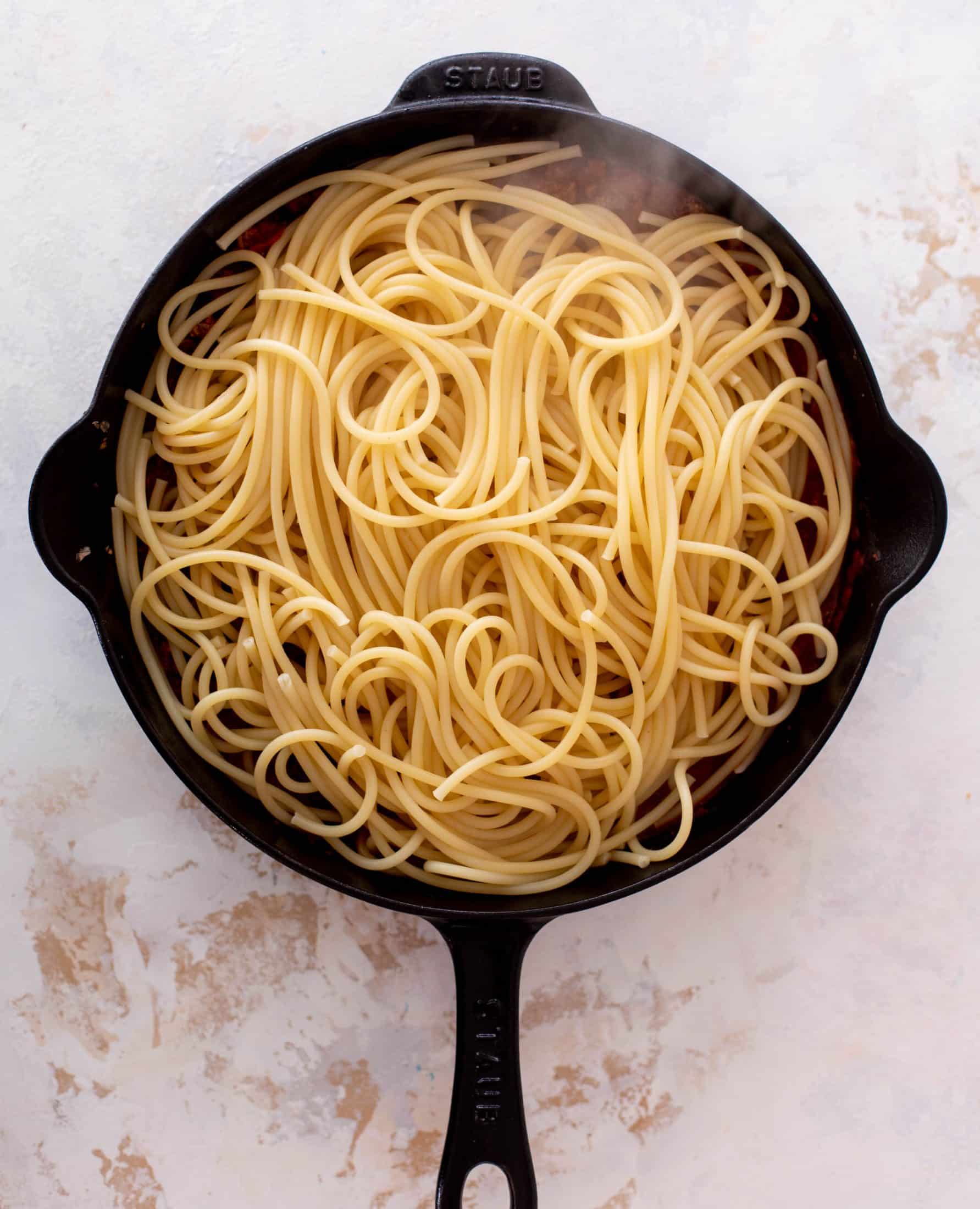 skillet bucatini pie