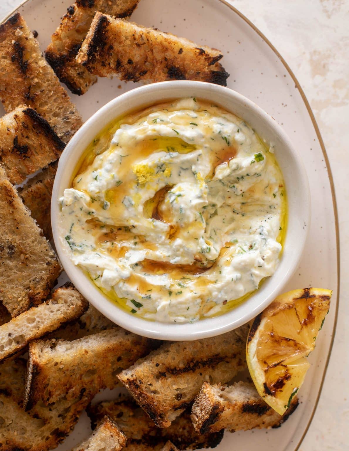 Grilled Bread with Ricotta Cheese