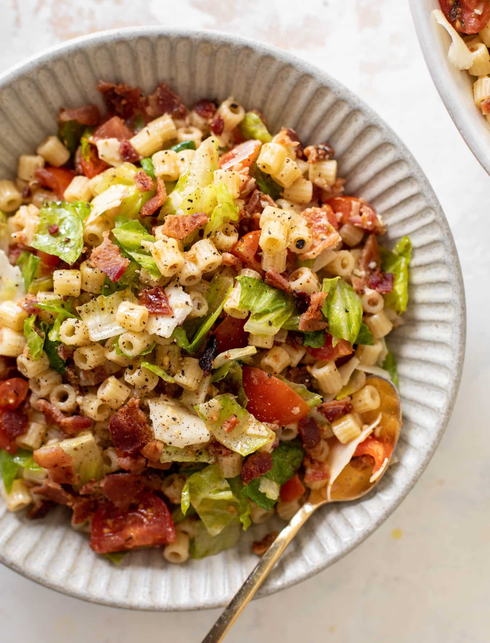 chopped BLT tiny pasta salad