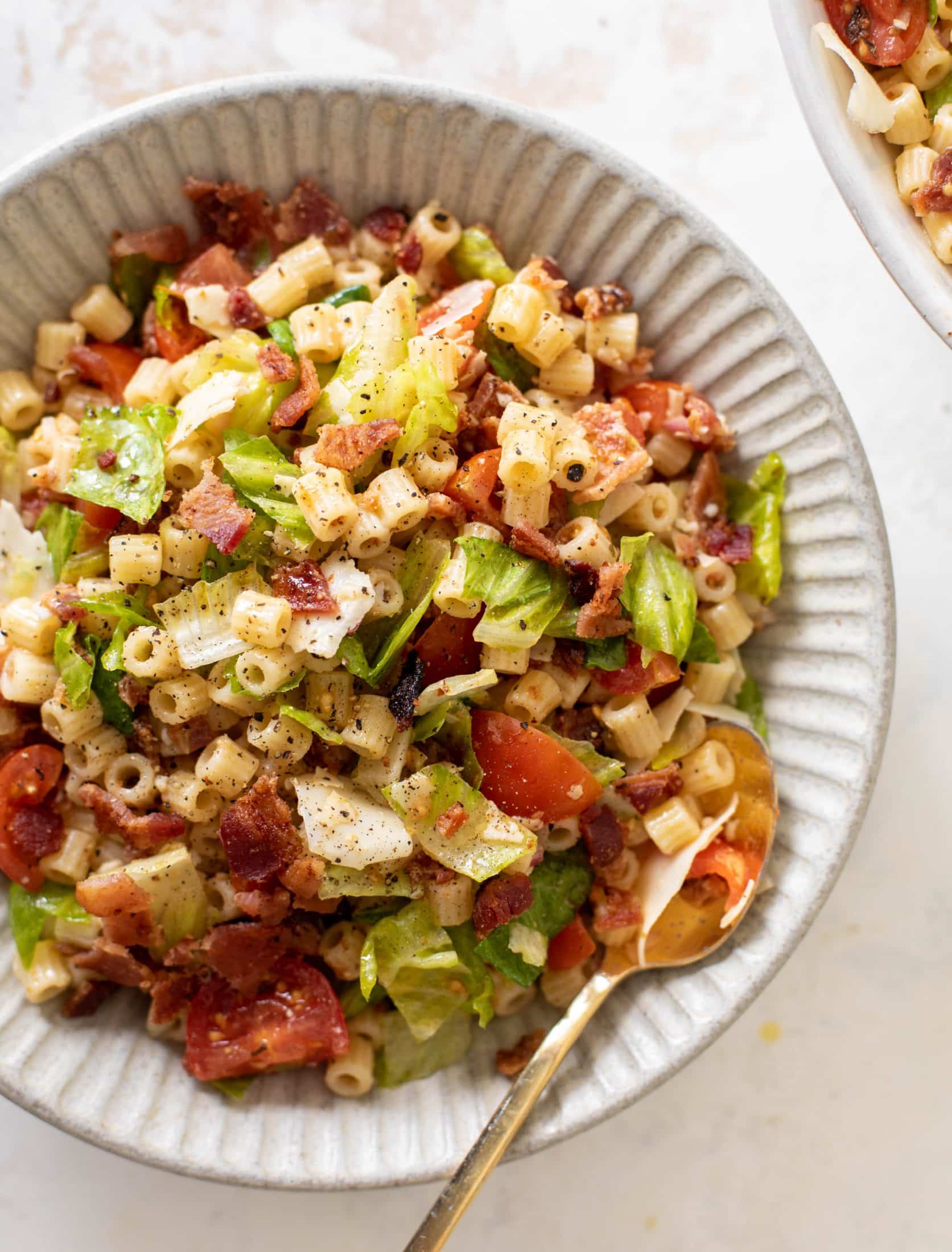 chopped BLT tiny pasta salad