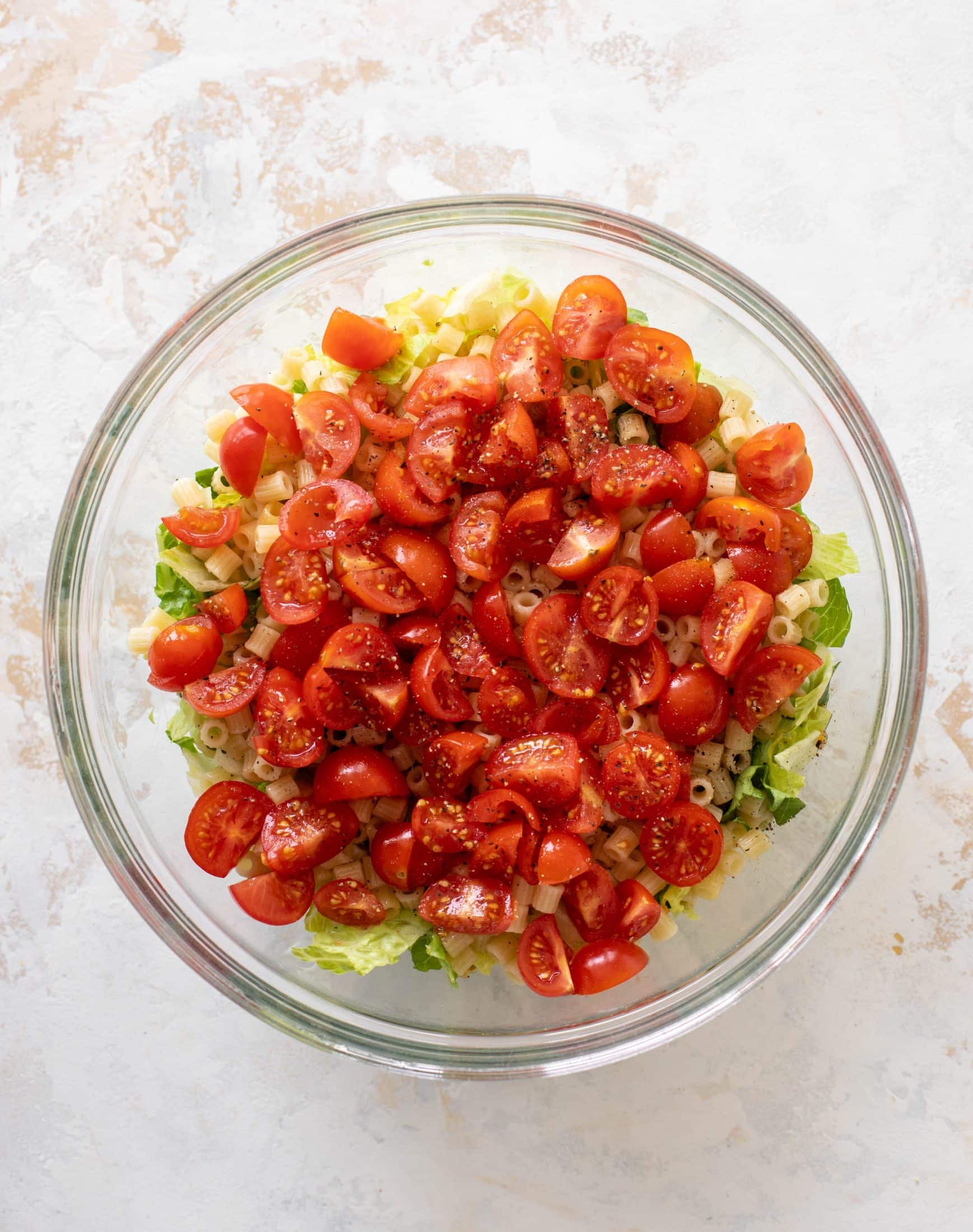 chopped BLT tiny pasta salad