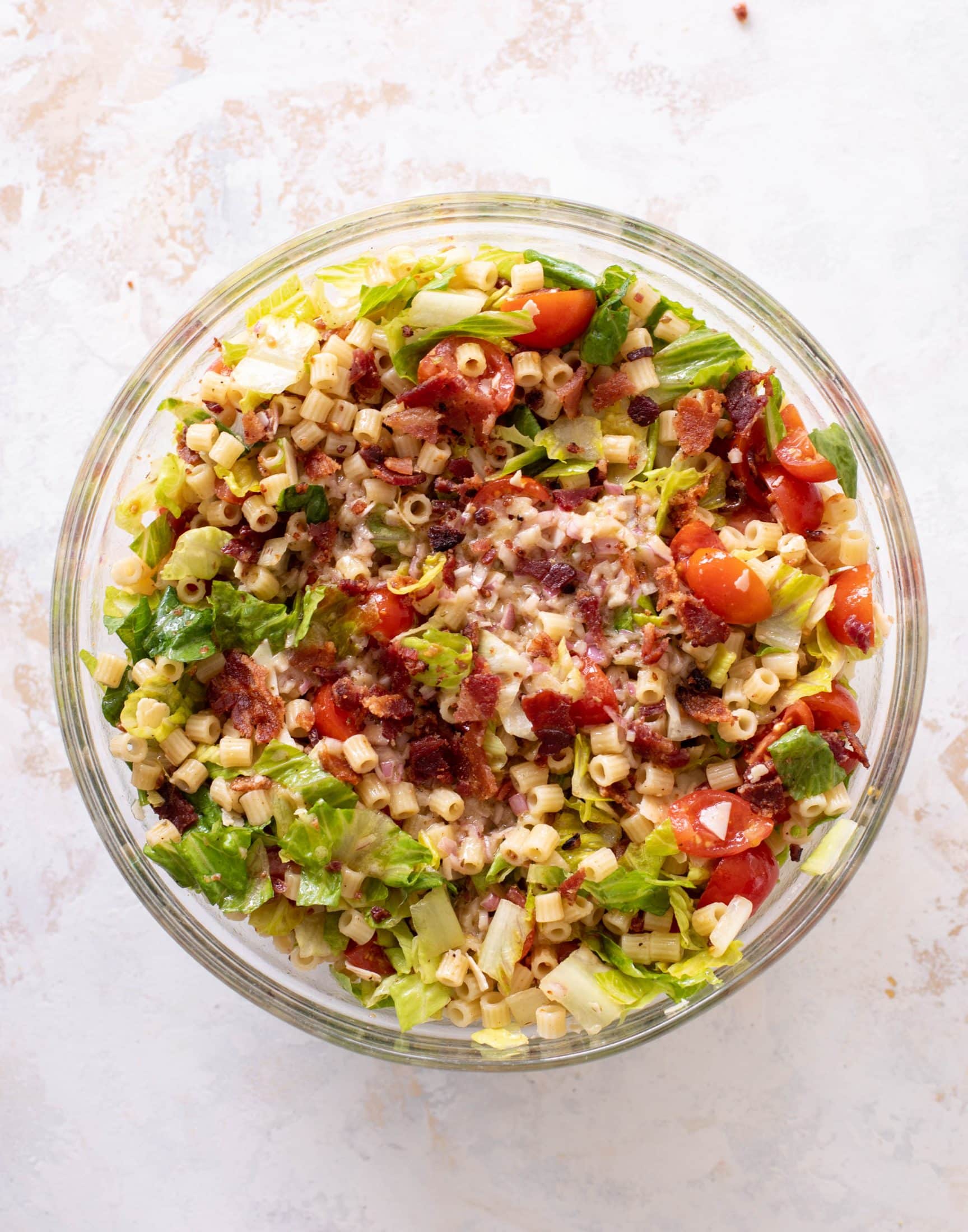 chopped BLT tiny pasta salad