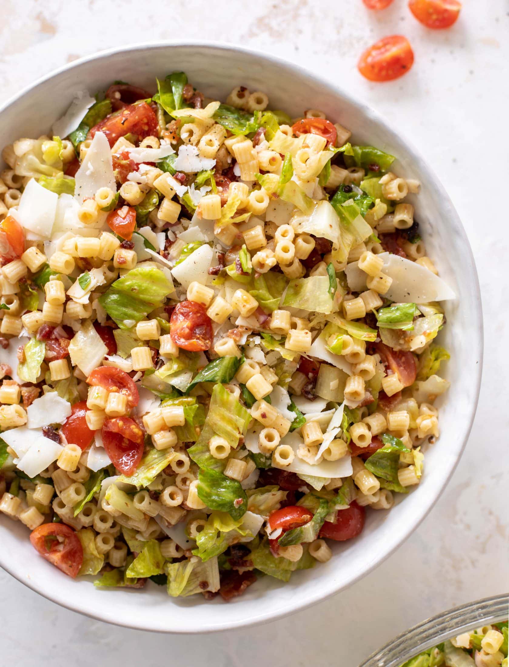 chopped BLT tiny pasta salad