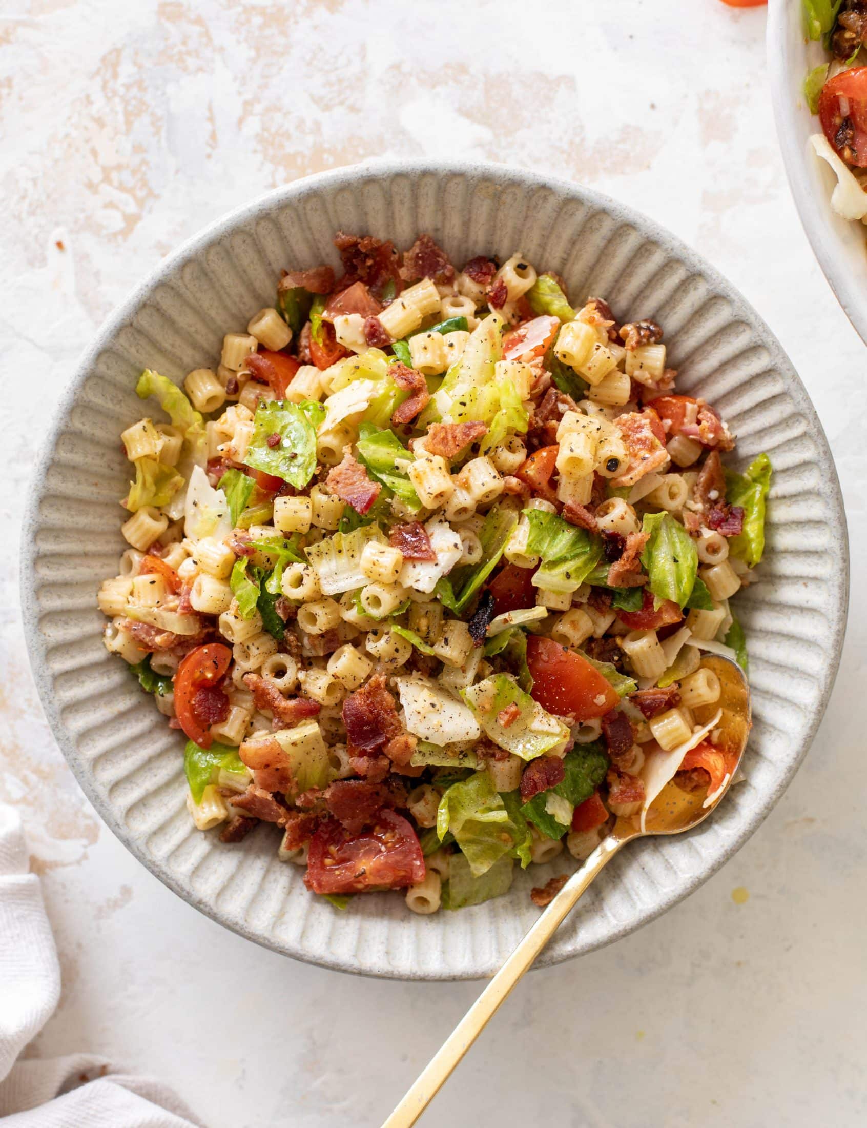 chopped BLT tiny pasta salad