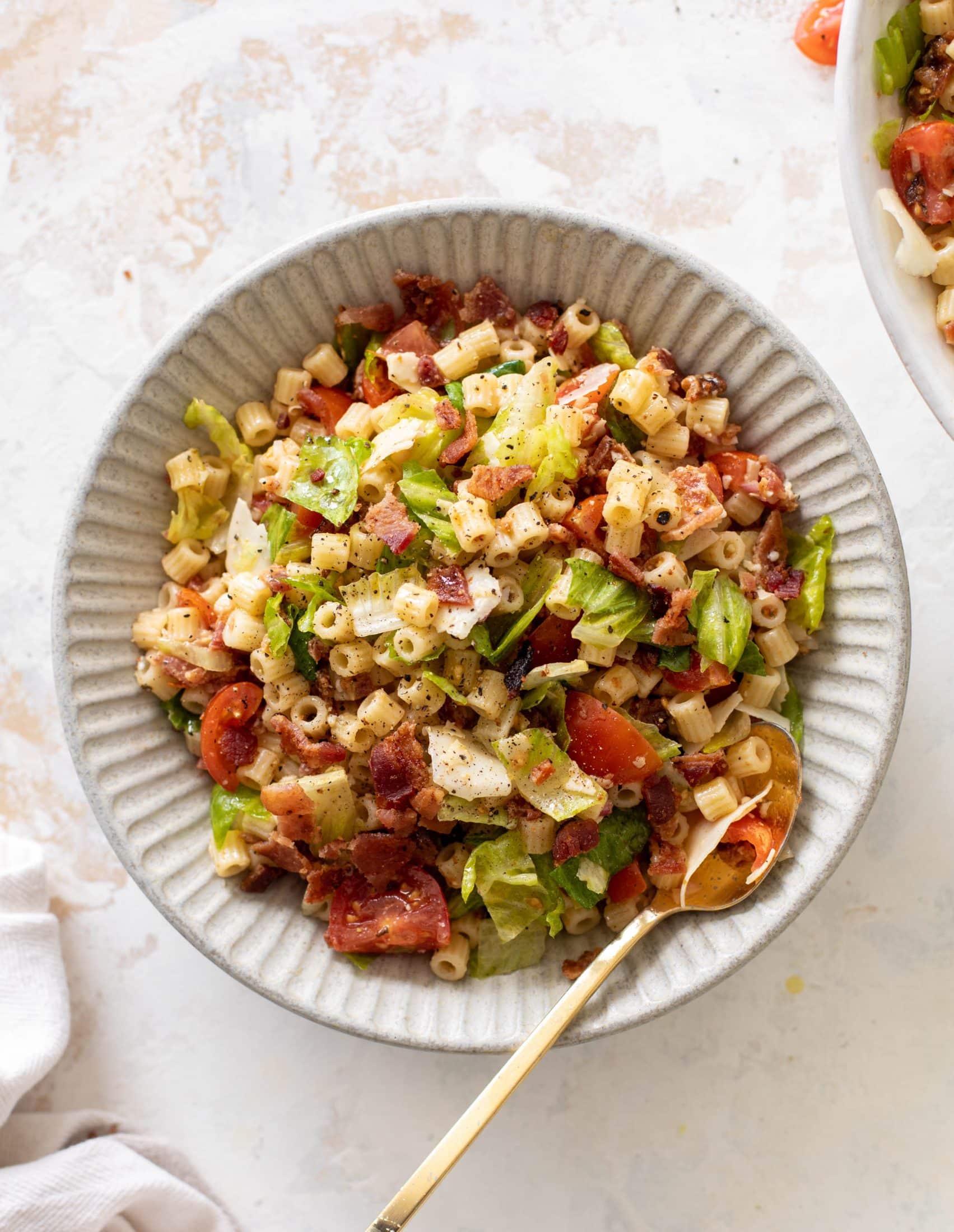 chopped BLT tiny pasta salad