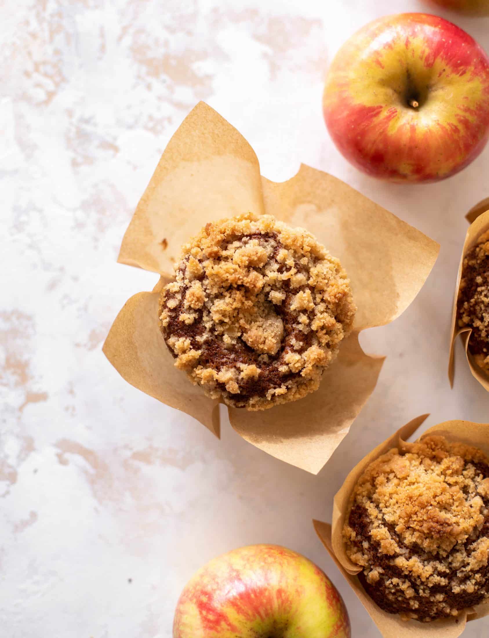 apple butter crumb muffins