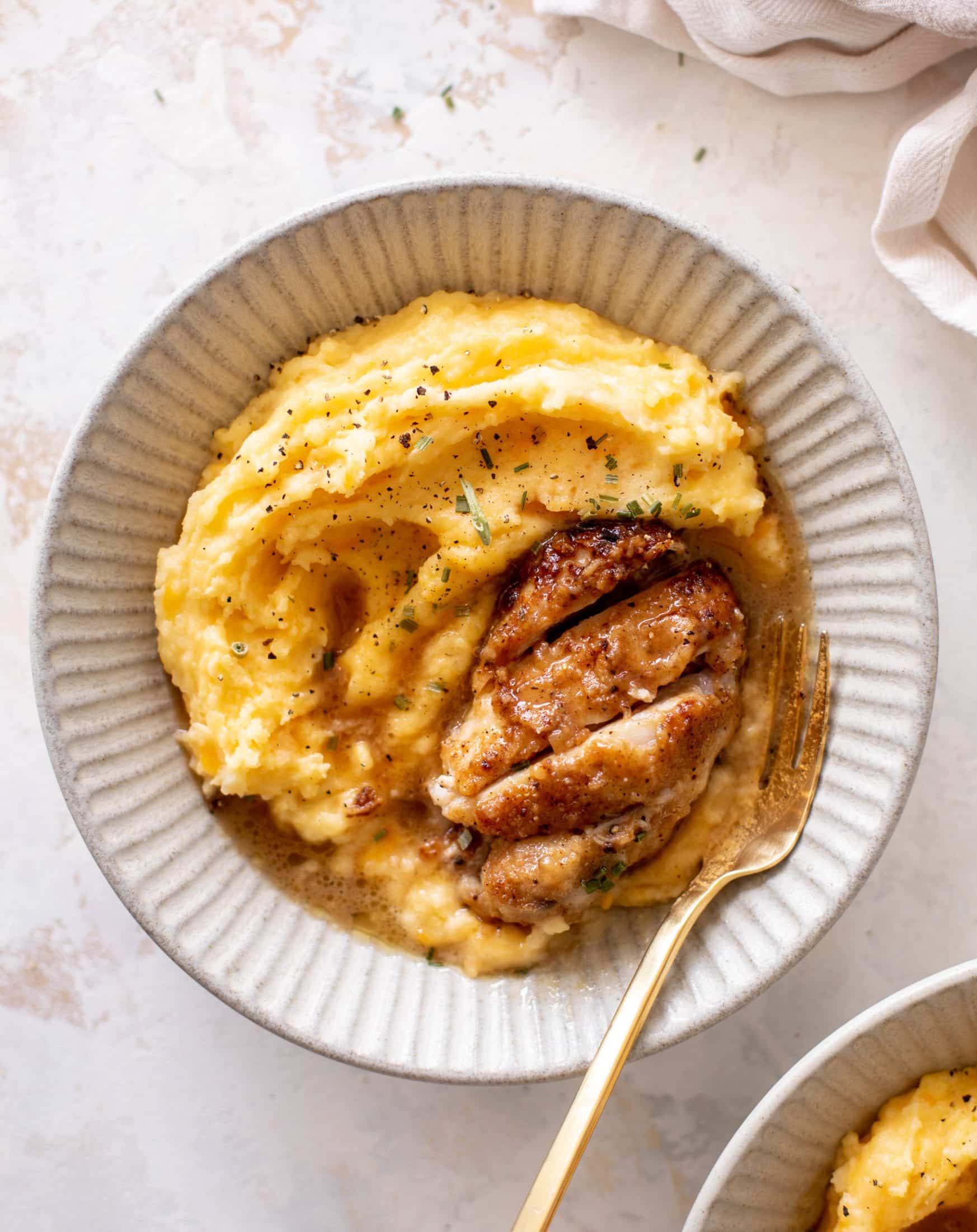 sticky cider chicken with cheddar mashed potatoes