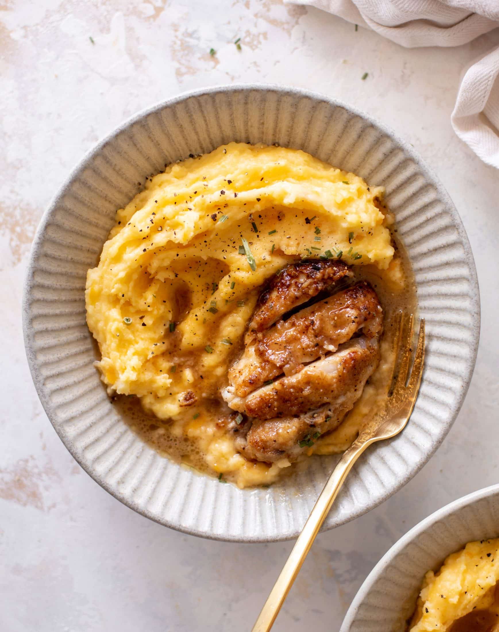 sticky cider chicken with cheddar mashed potatoes
