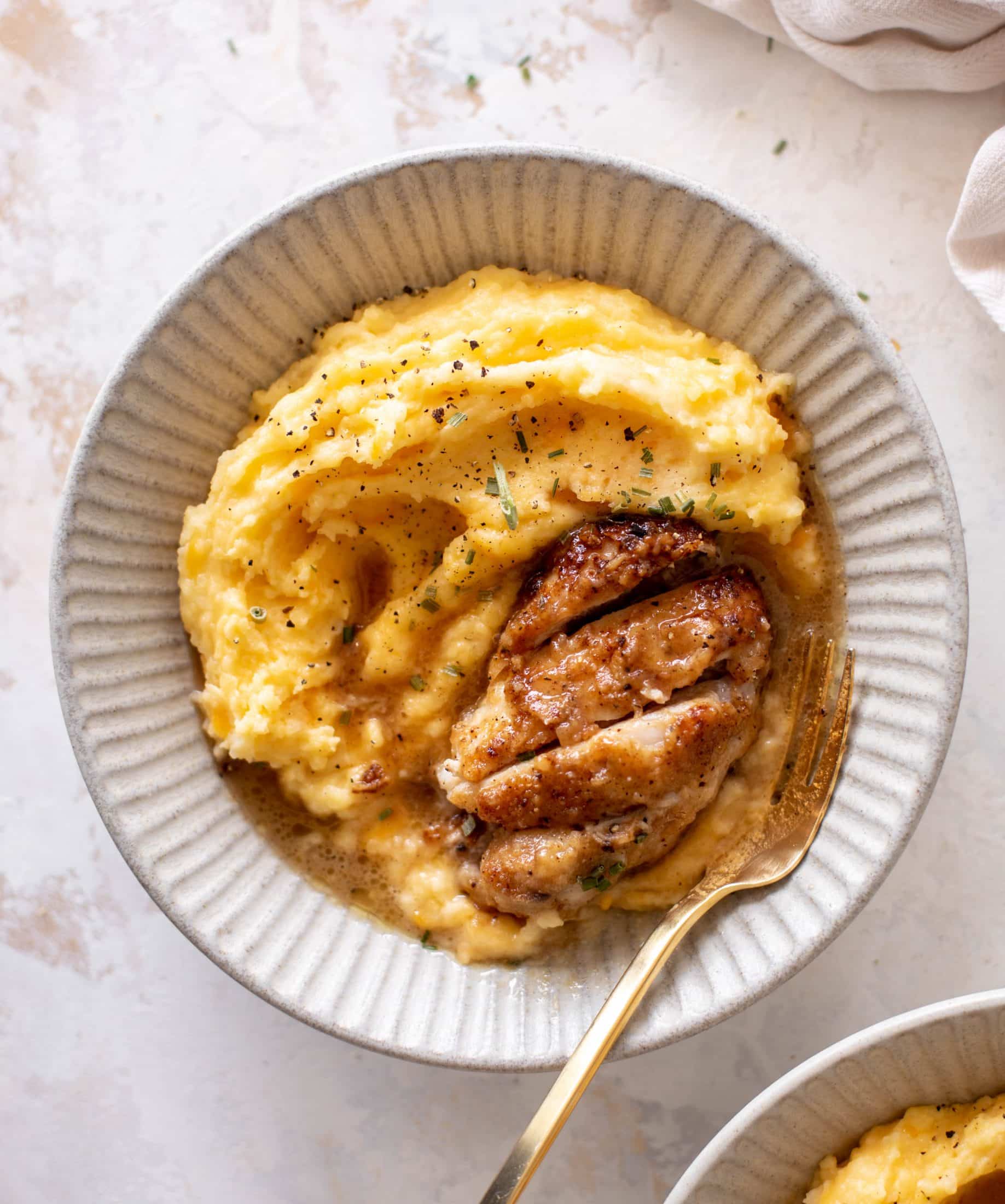 sticky cider chicken with cheddar mashed potatoes
