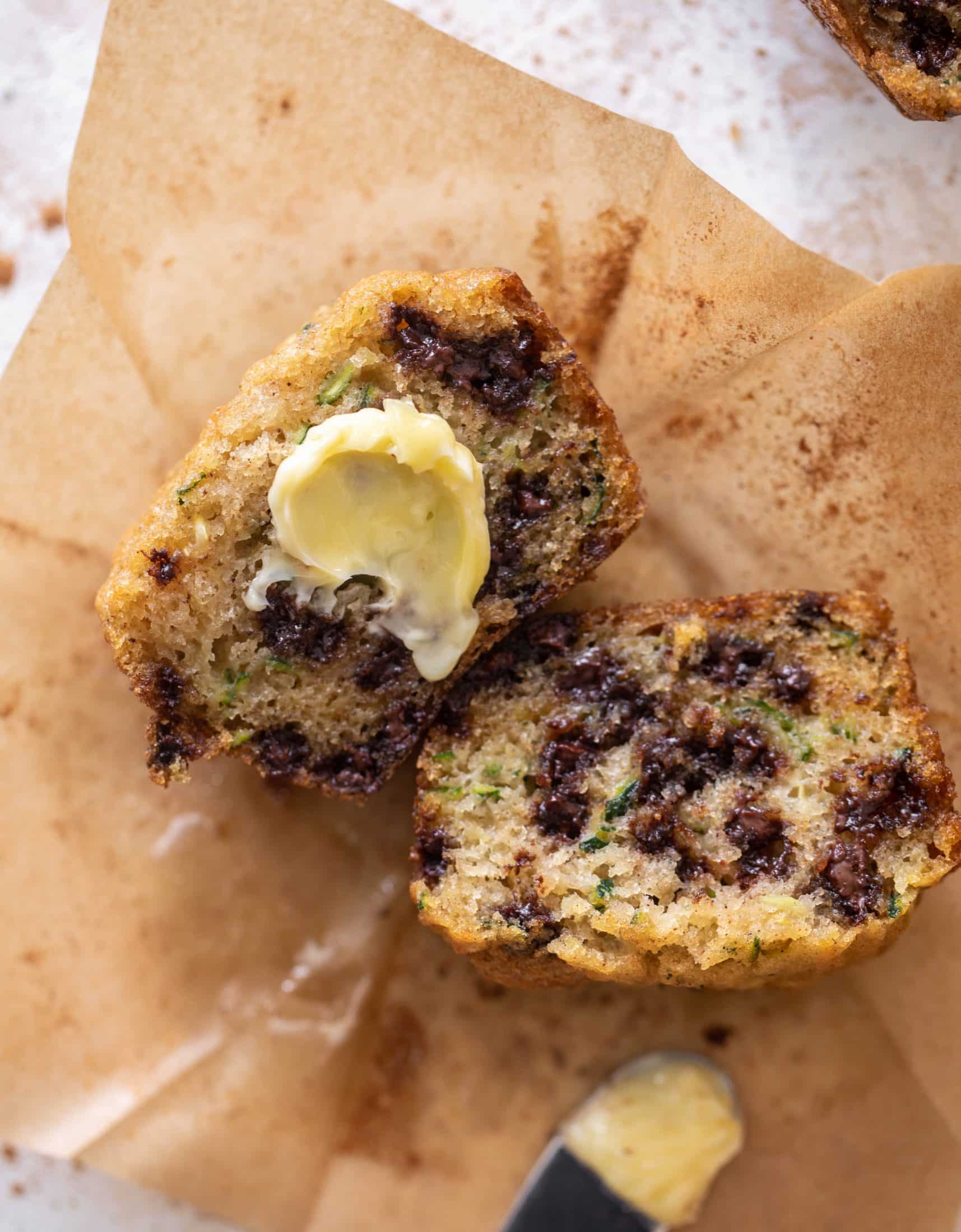 chocolate chip zucchini muffins