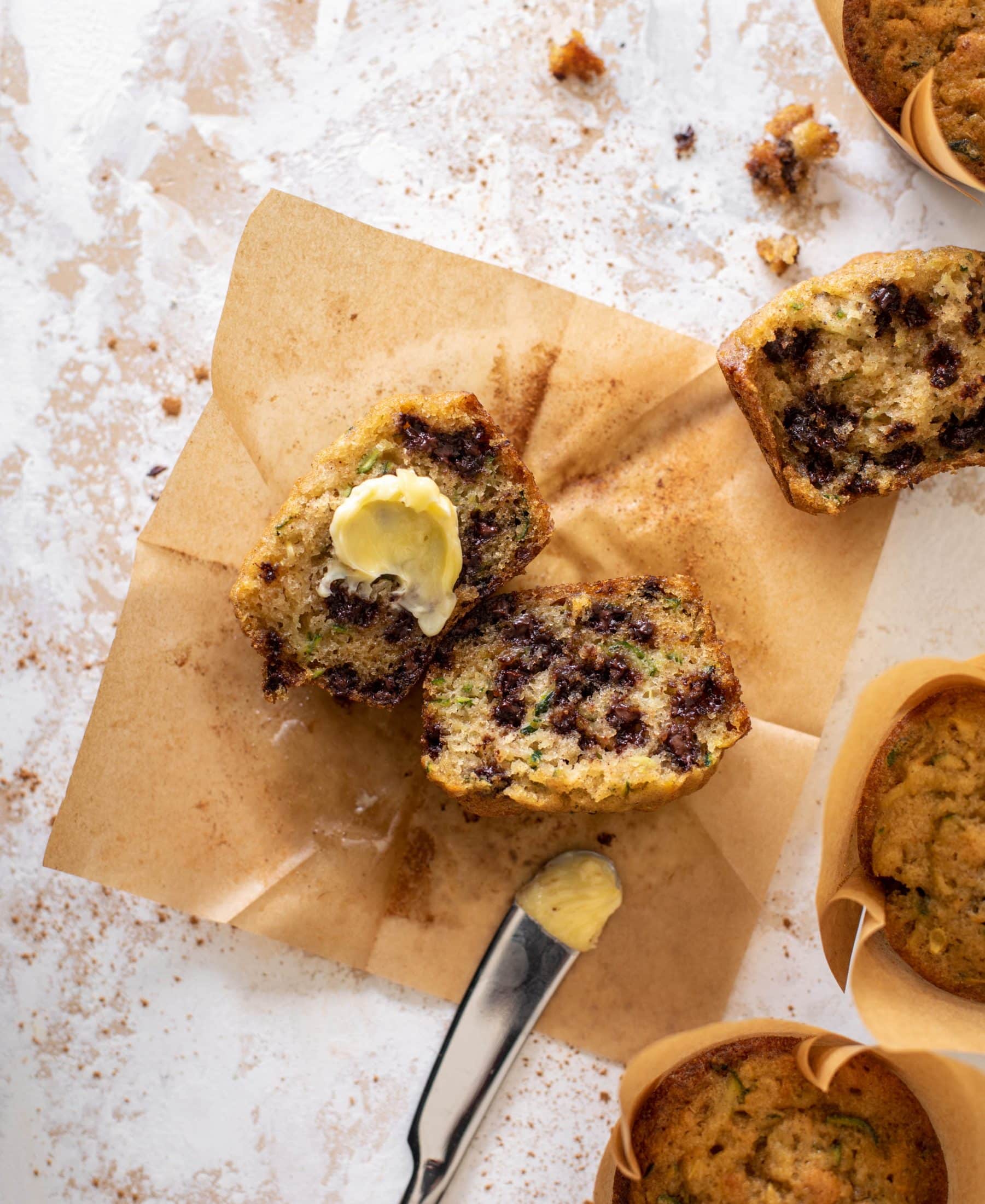 chocolate chip zucchini muffins