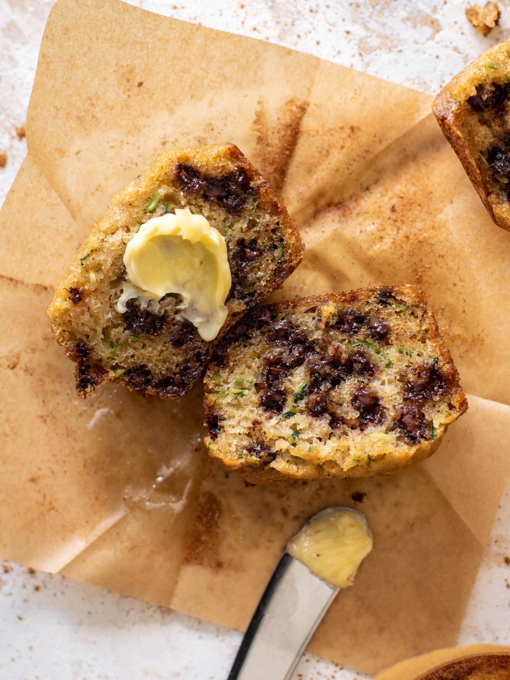 chocolate chip zucchini muffins