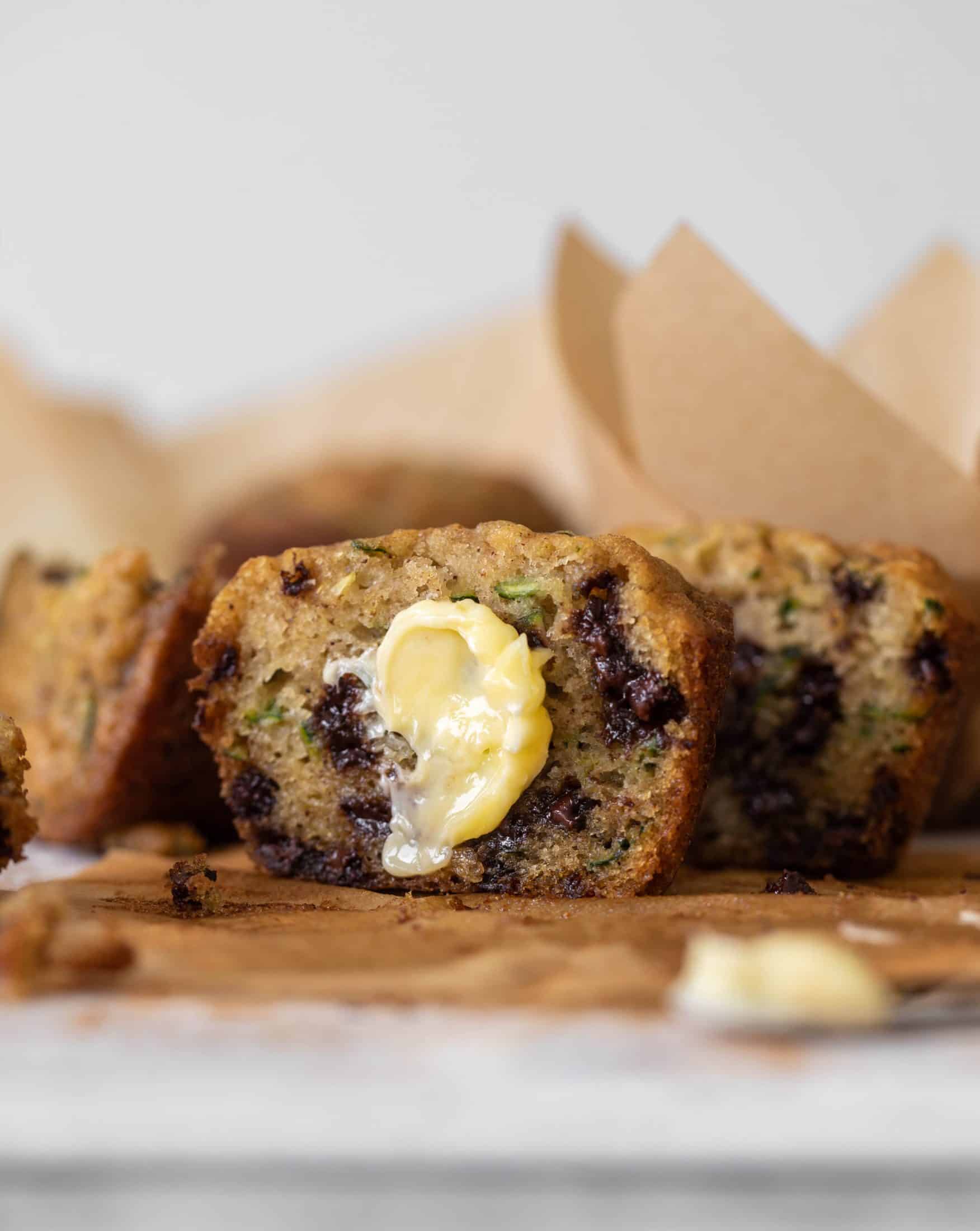 chocolate chip zucchini muffins