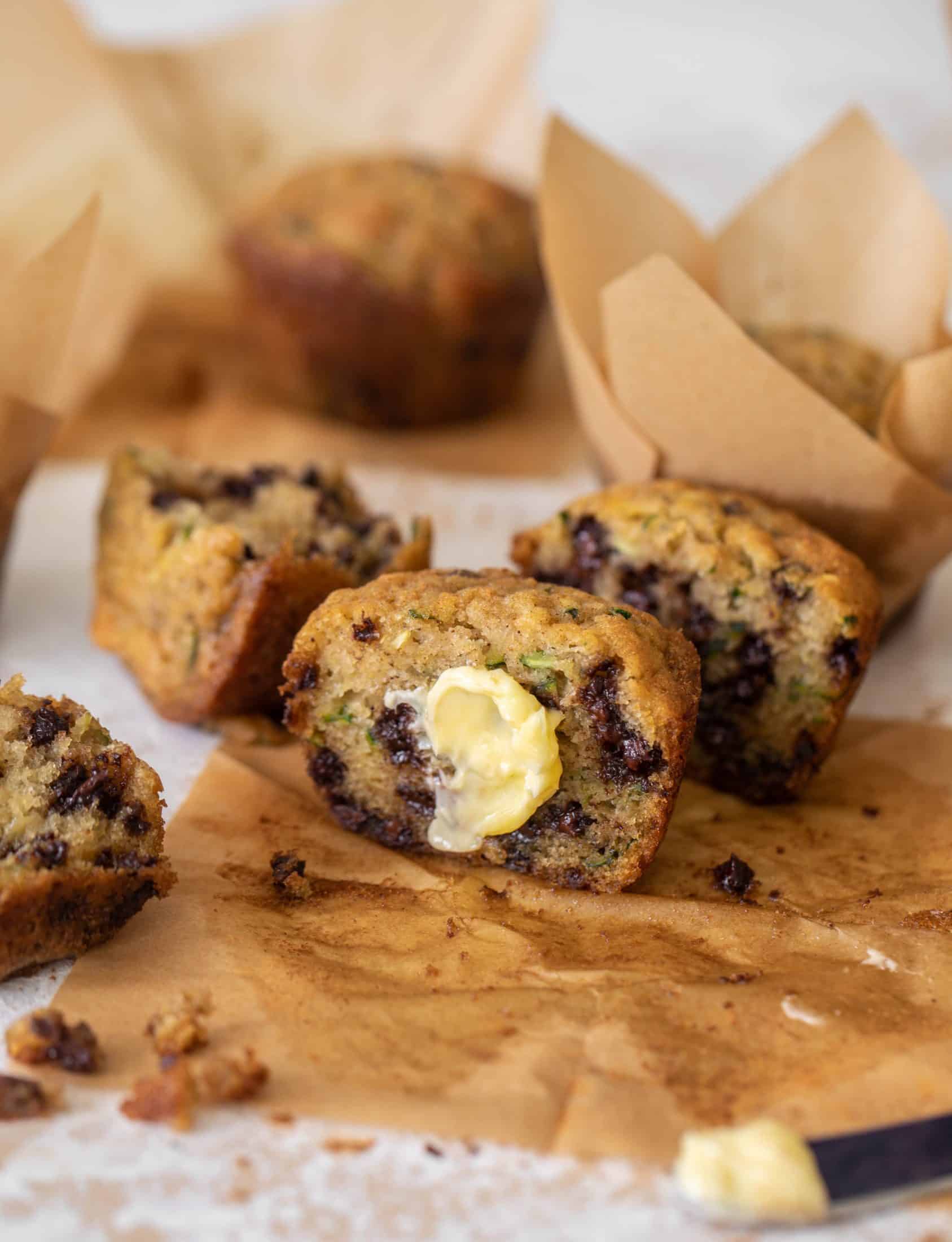 chocolate chip zucchini muffins