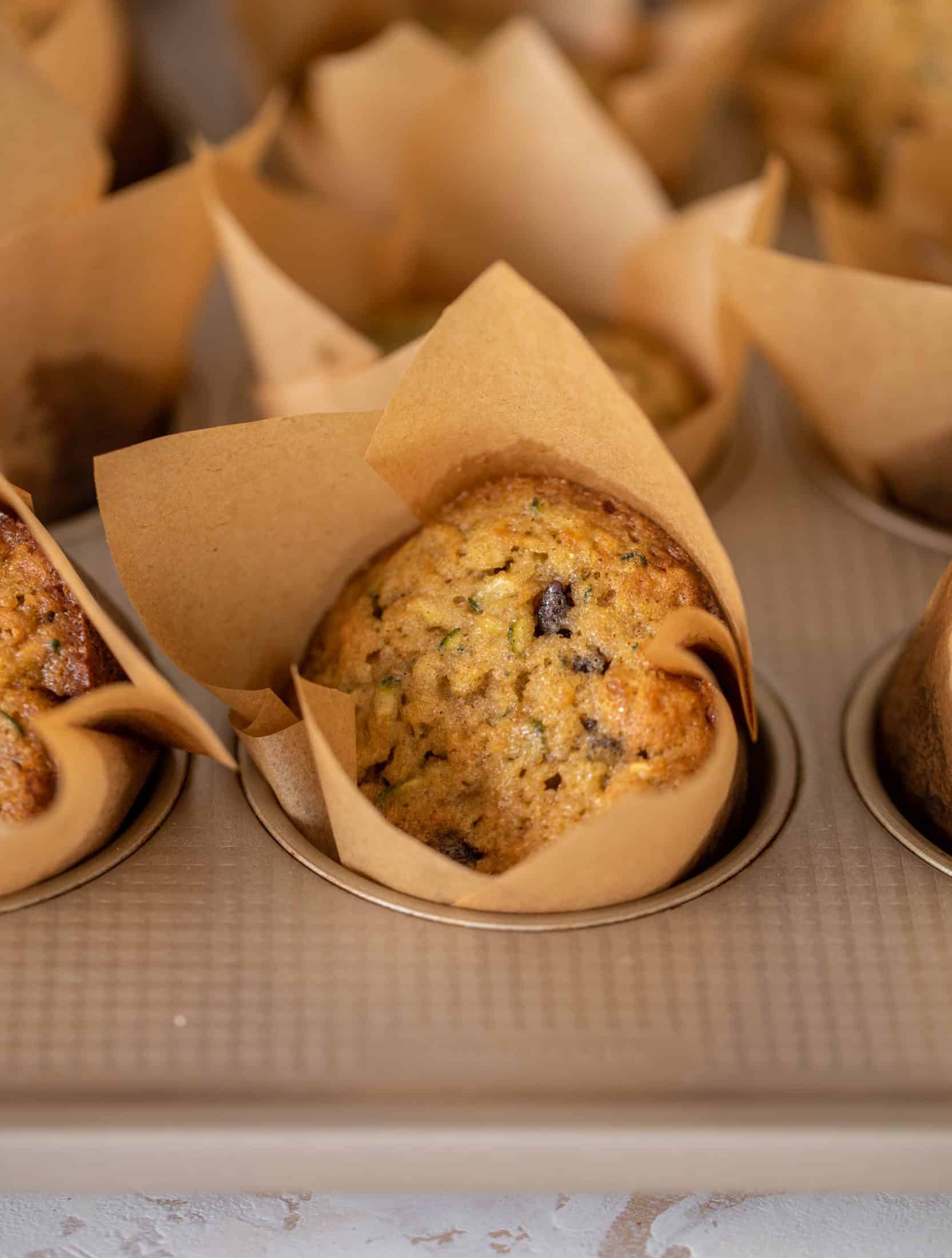 chocolate chip zucchini muffins