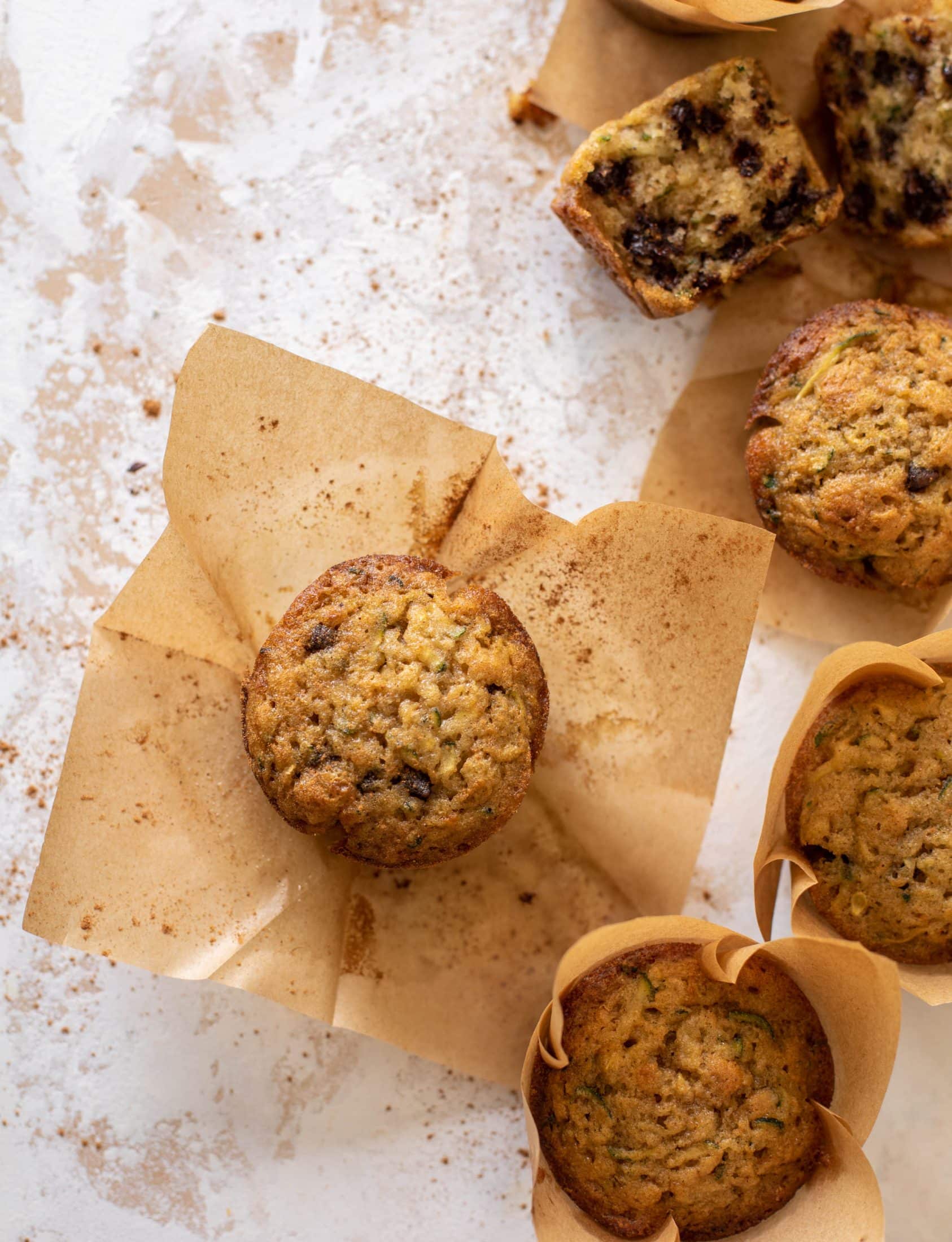 chocolate chip zucchini muffins