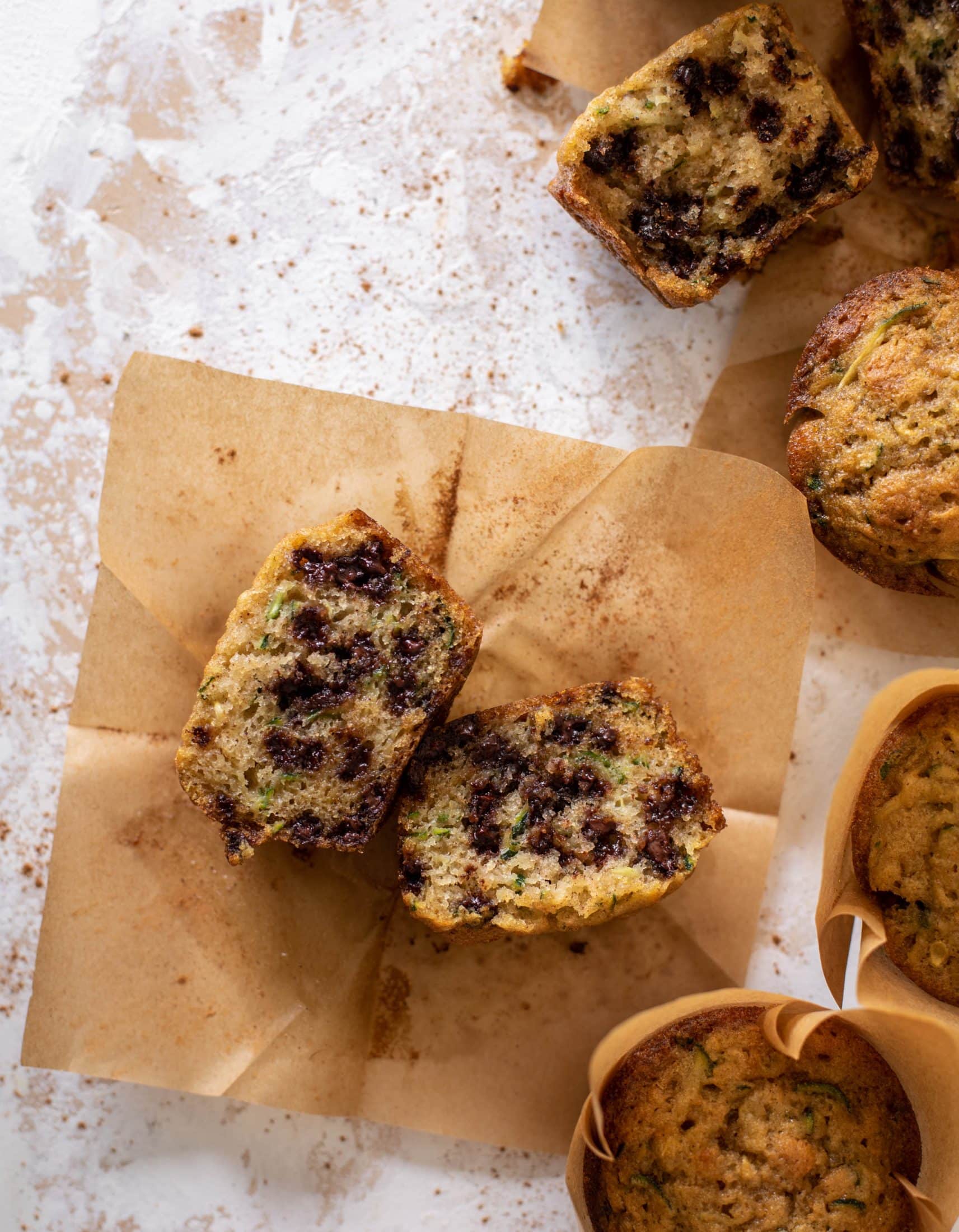 chocolate chip zucchini muffins