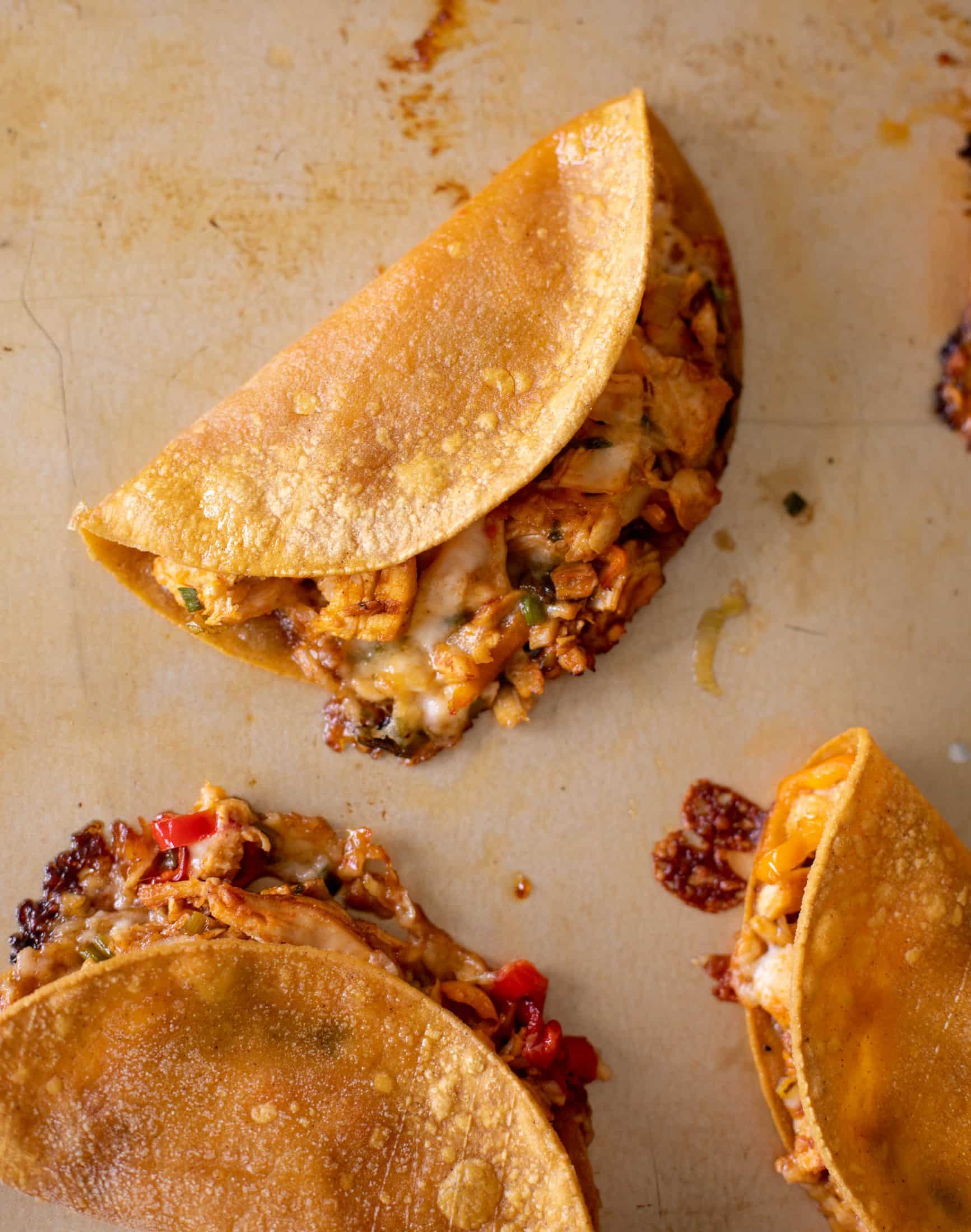 baked hot honey chicken tacos