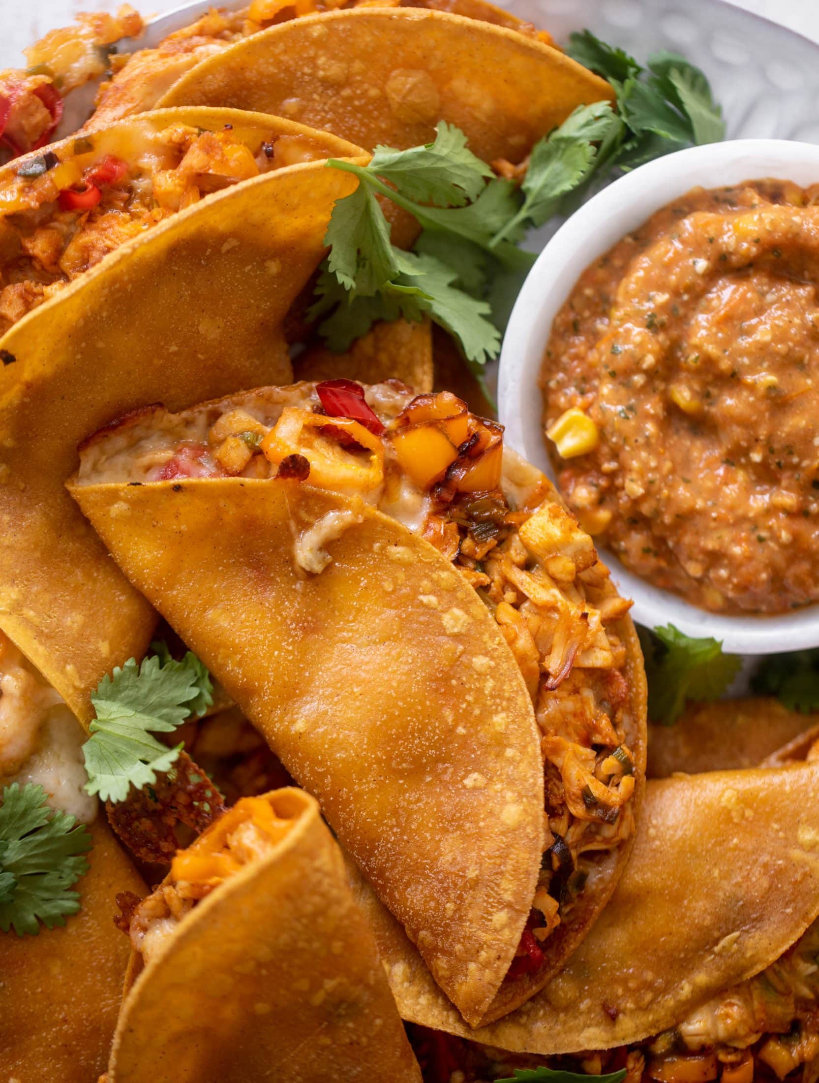 baked hot honey chicken tacos