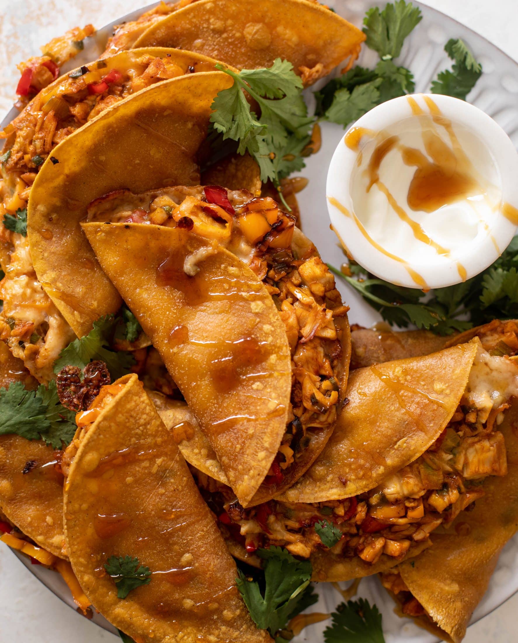 baked hot honey chicken tacos