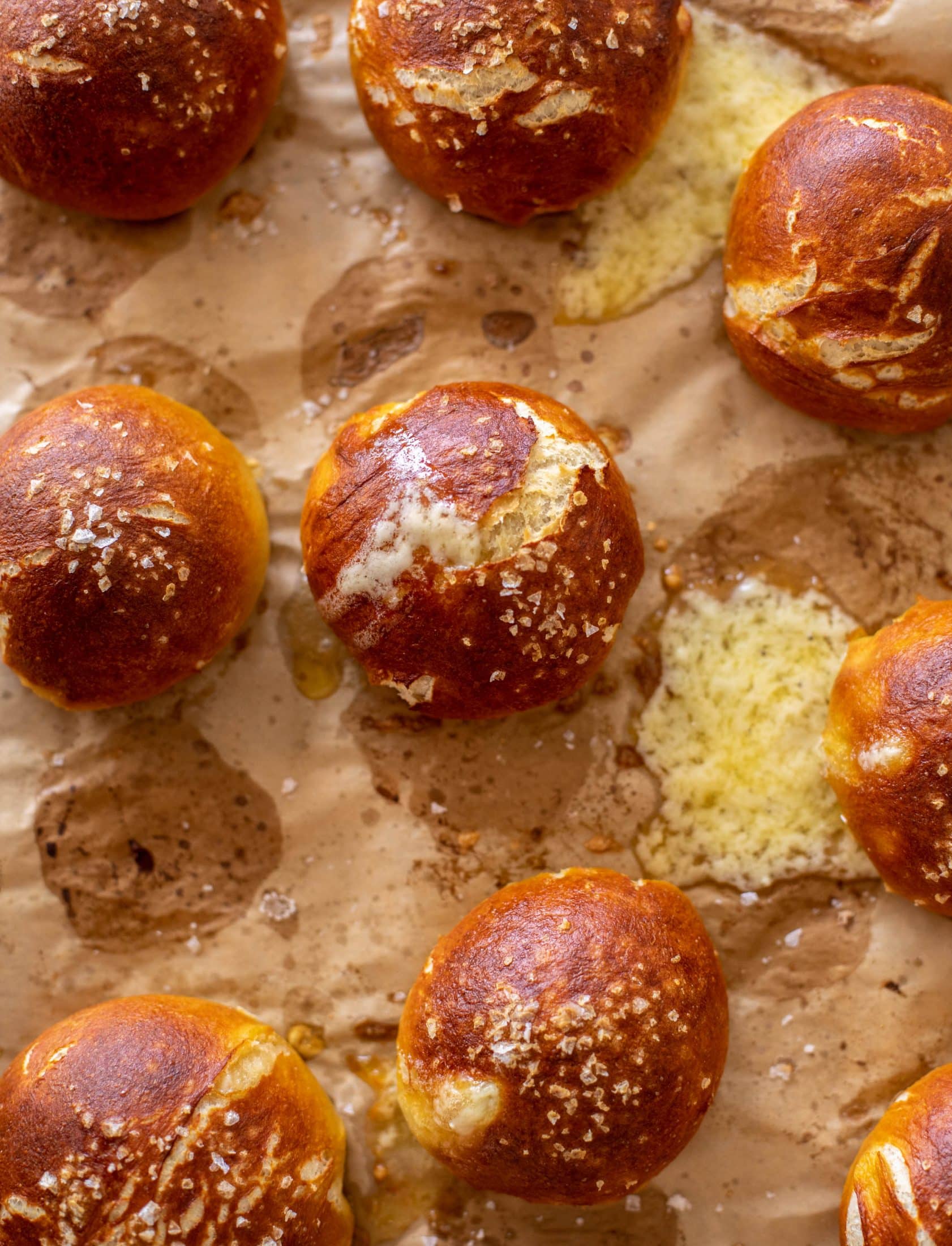 cheddar stuffed soft pretzels with hot honey mustard