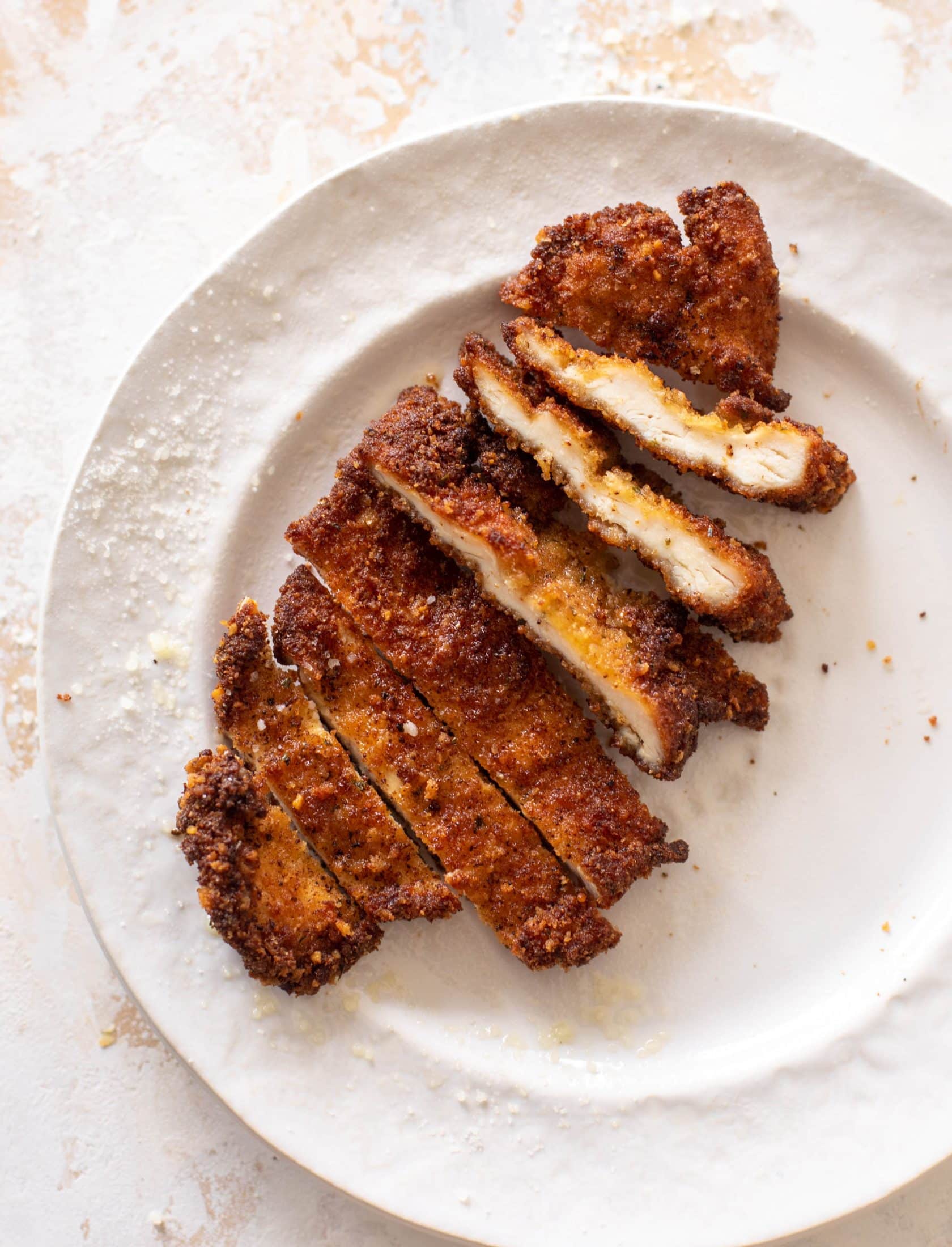 crispy chicken with brussels sprouts slaw
