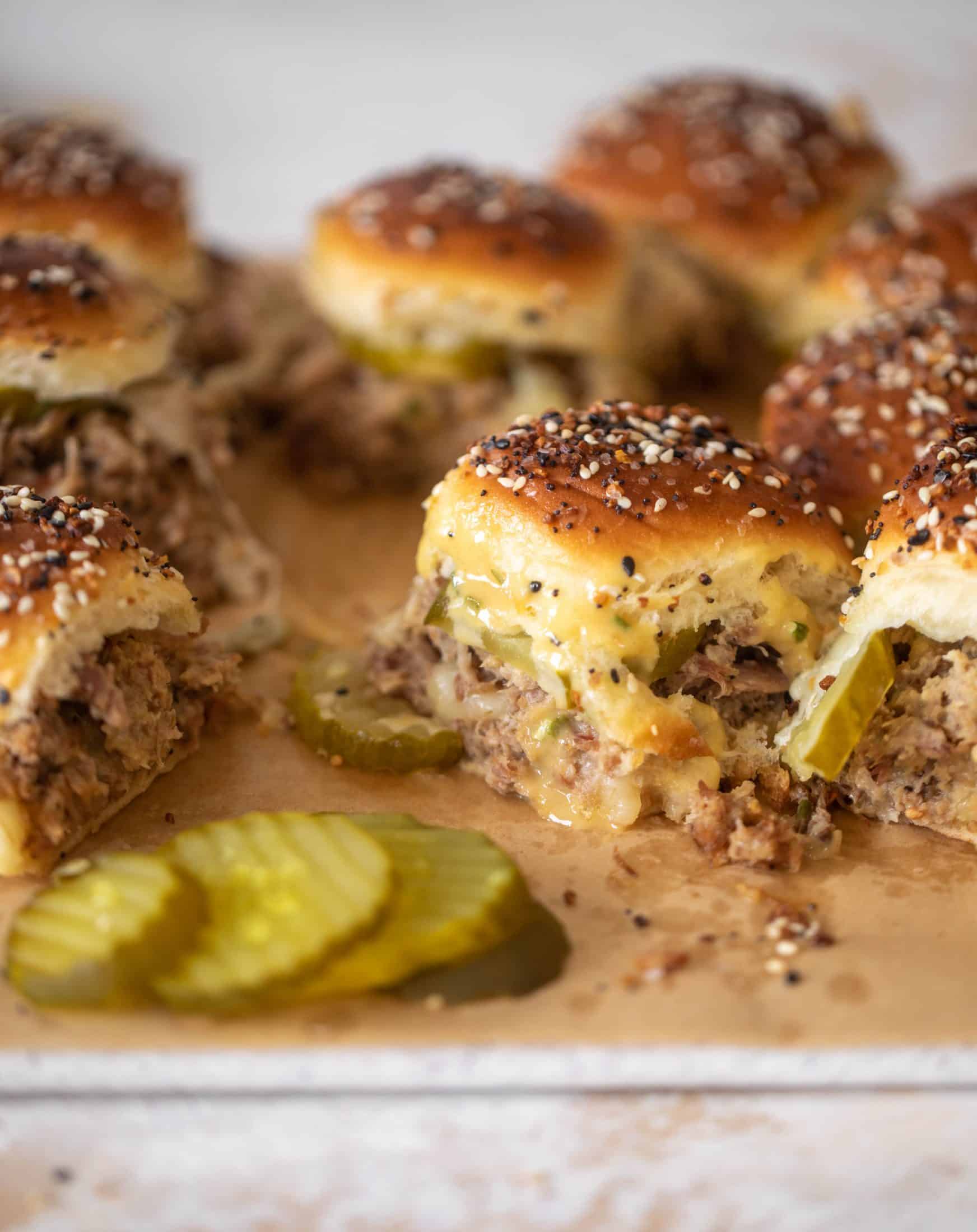 maple dijon pulled pork sliders