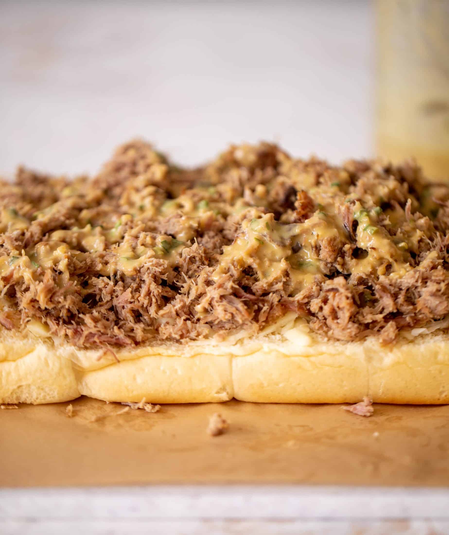 maple dijon pulled pork sliders