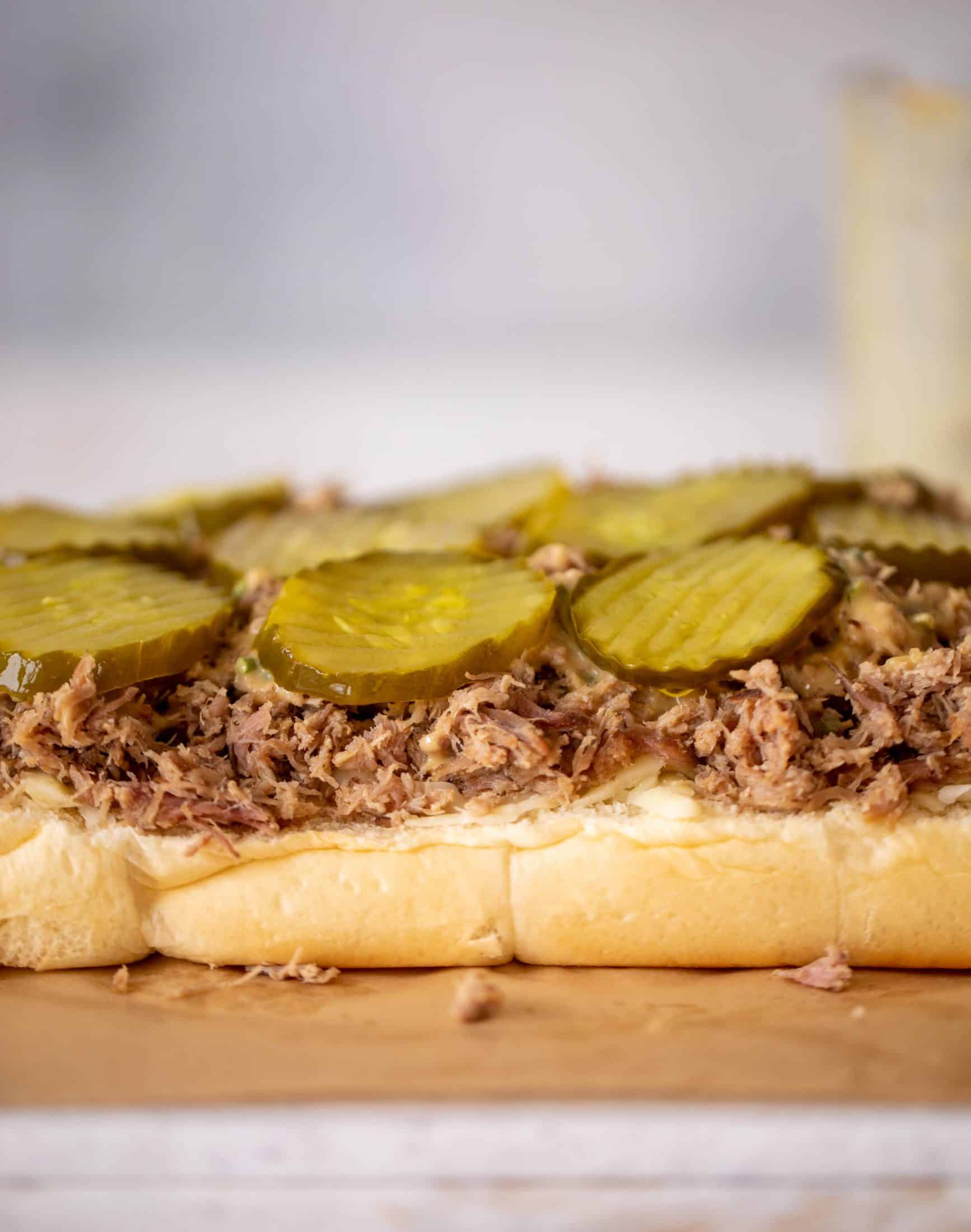 maple dijon pulled pork sliders