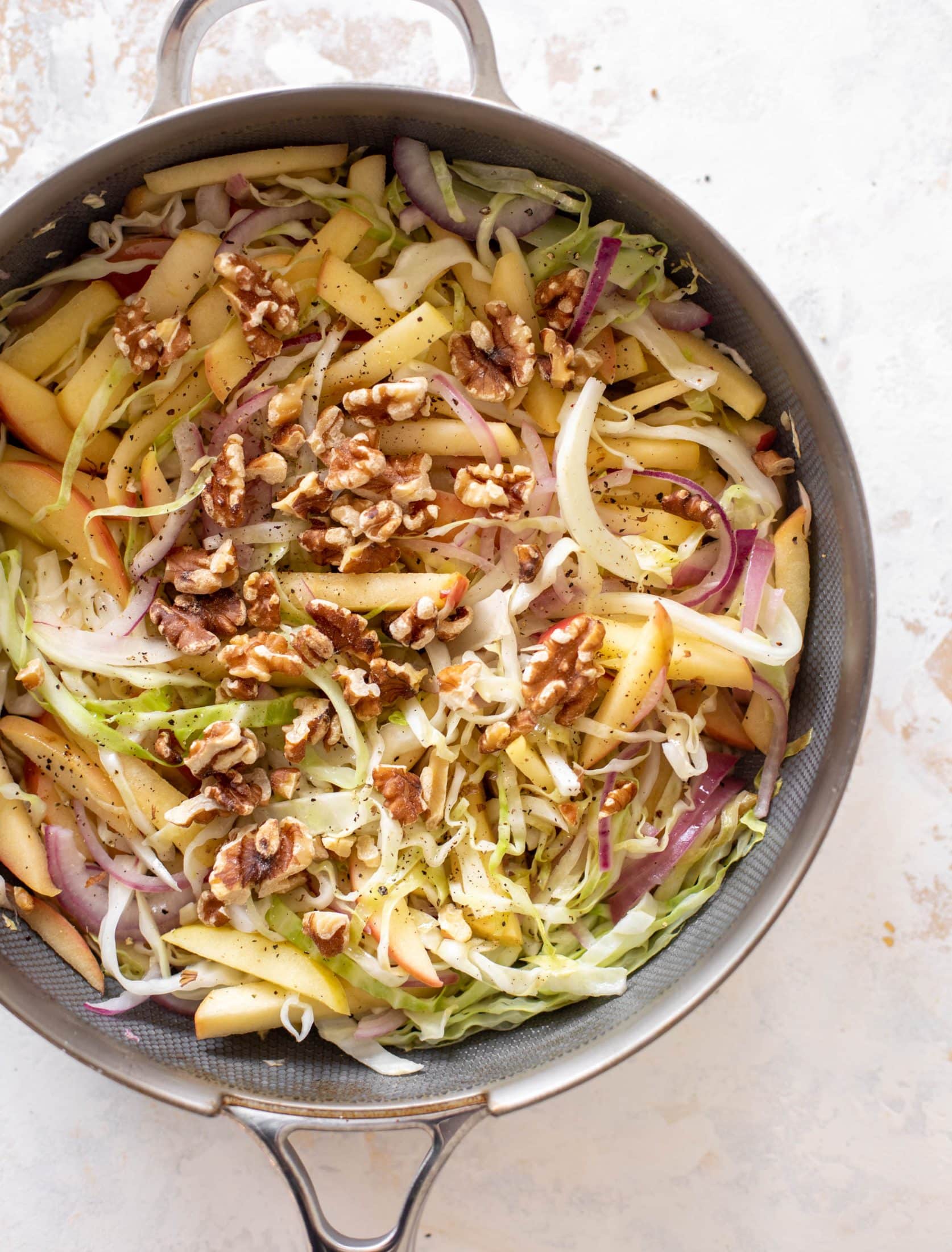 sticky pork tenderloin with warm apple slaw