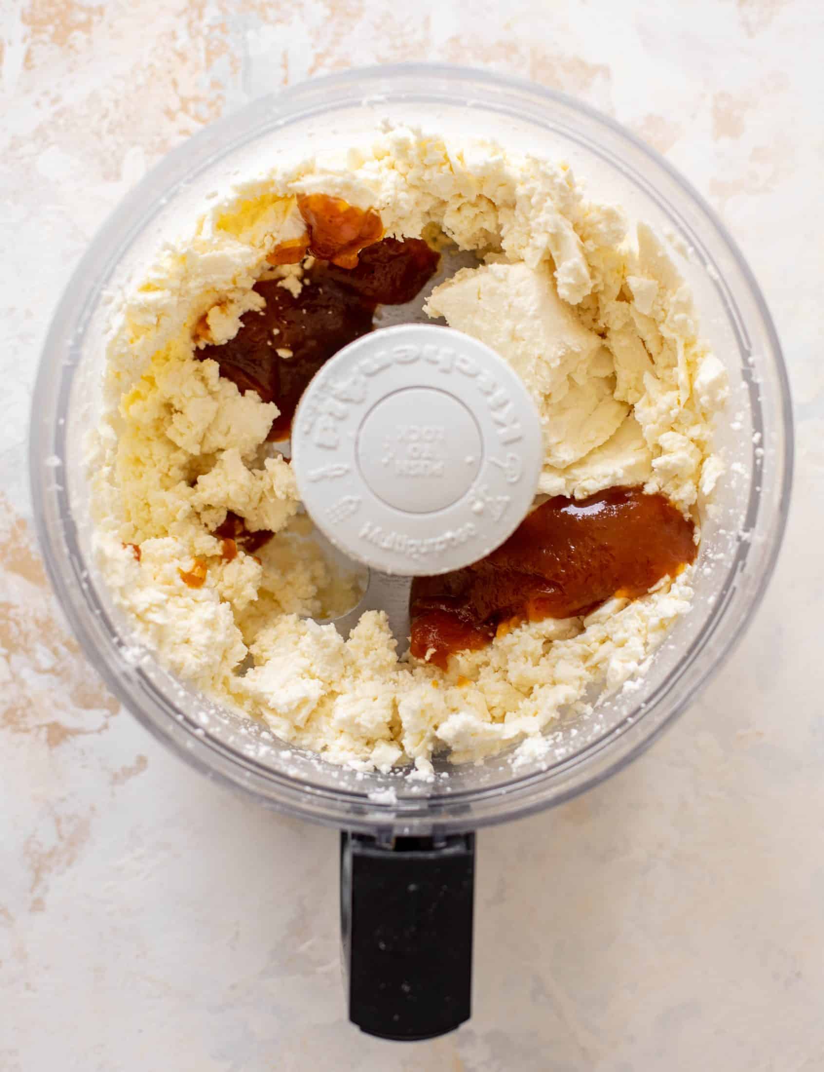pumpkin whipped feta with candied chipotle bacon